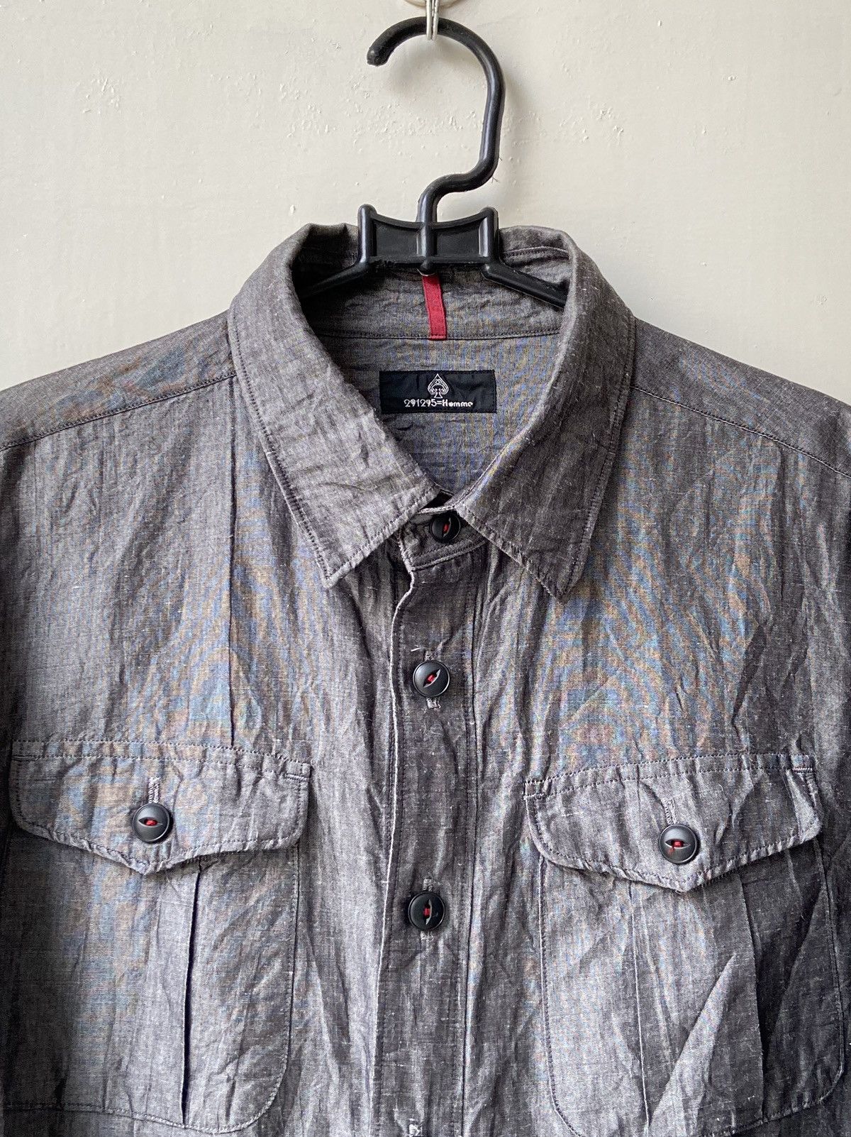 Designer × Japanese Brand 291295 Homme Grey Shirt Size US S / EU 44-46 / 1 - 12 Thumbnail