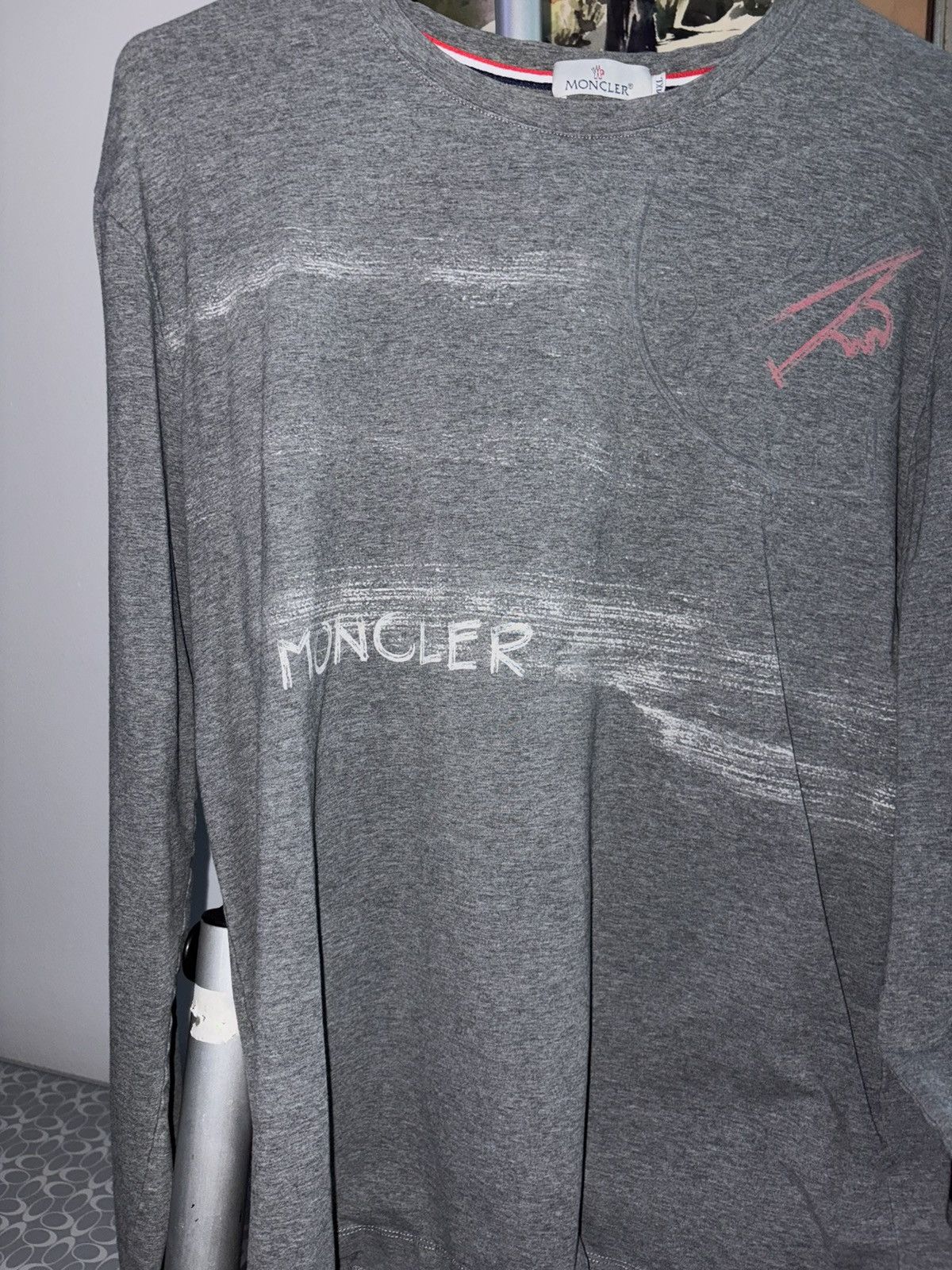 Moncler Vintage Moncler grey long sleeve shirt Size 4XL / US 24-26 - 5 Thumbnail