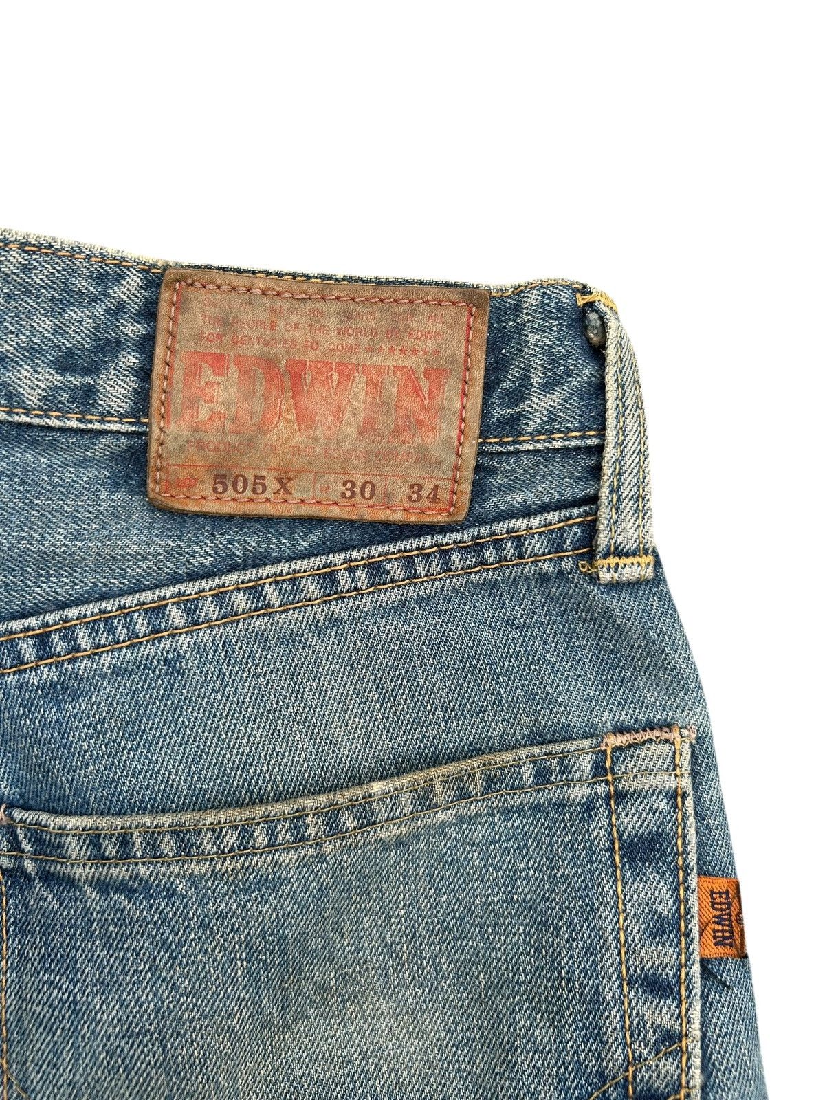 Kapital Thrashed Vintage Edwin 505x Selvedge Dirty Patina Denim Jean Size US 30 / EU 46 - 10 Thumbnail