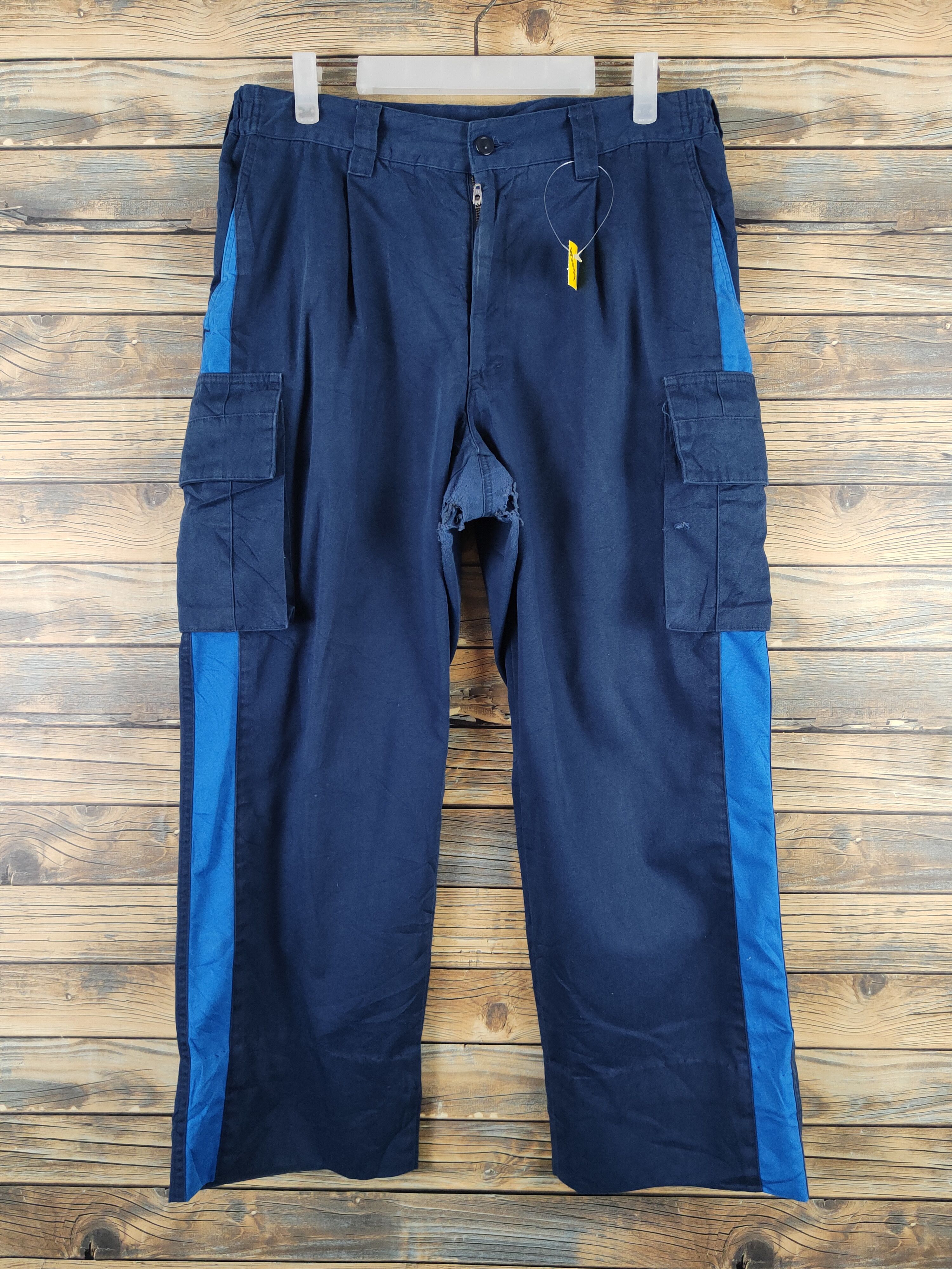 Japanese Brand × Vintage Yoshiyuki made in japan Navy Tactical Cargo Pants #W2214 Size US 32 / EU 48 - 1 Thumbnail