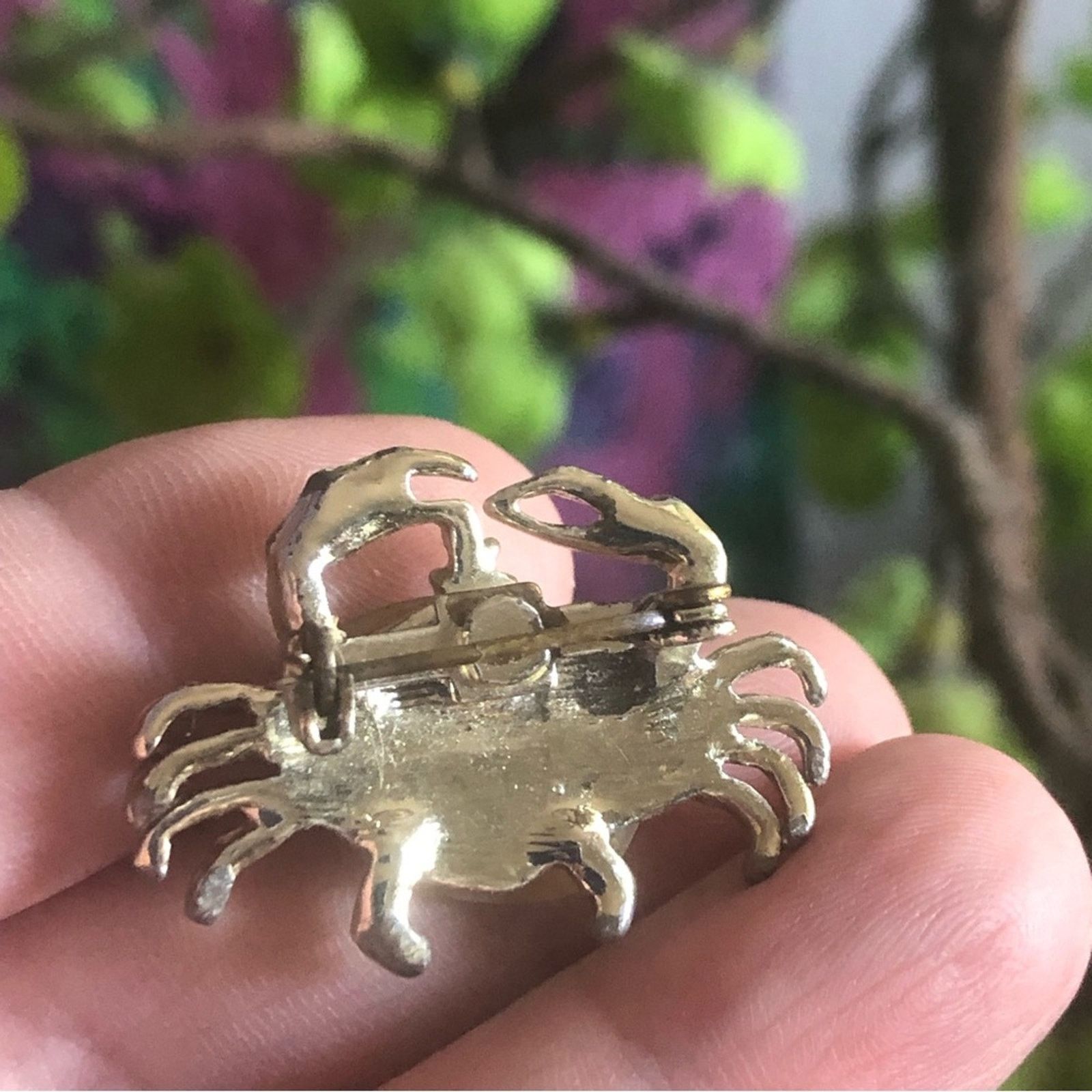 Vintage Vintage genuine shell accent crab brooch pin Size ONE SIZE - 5 Thumbnail
