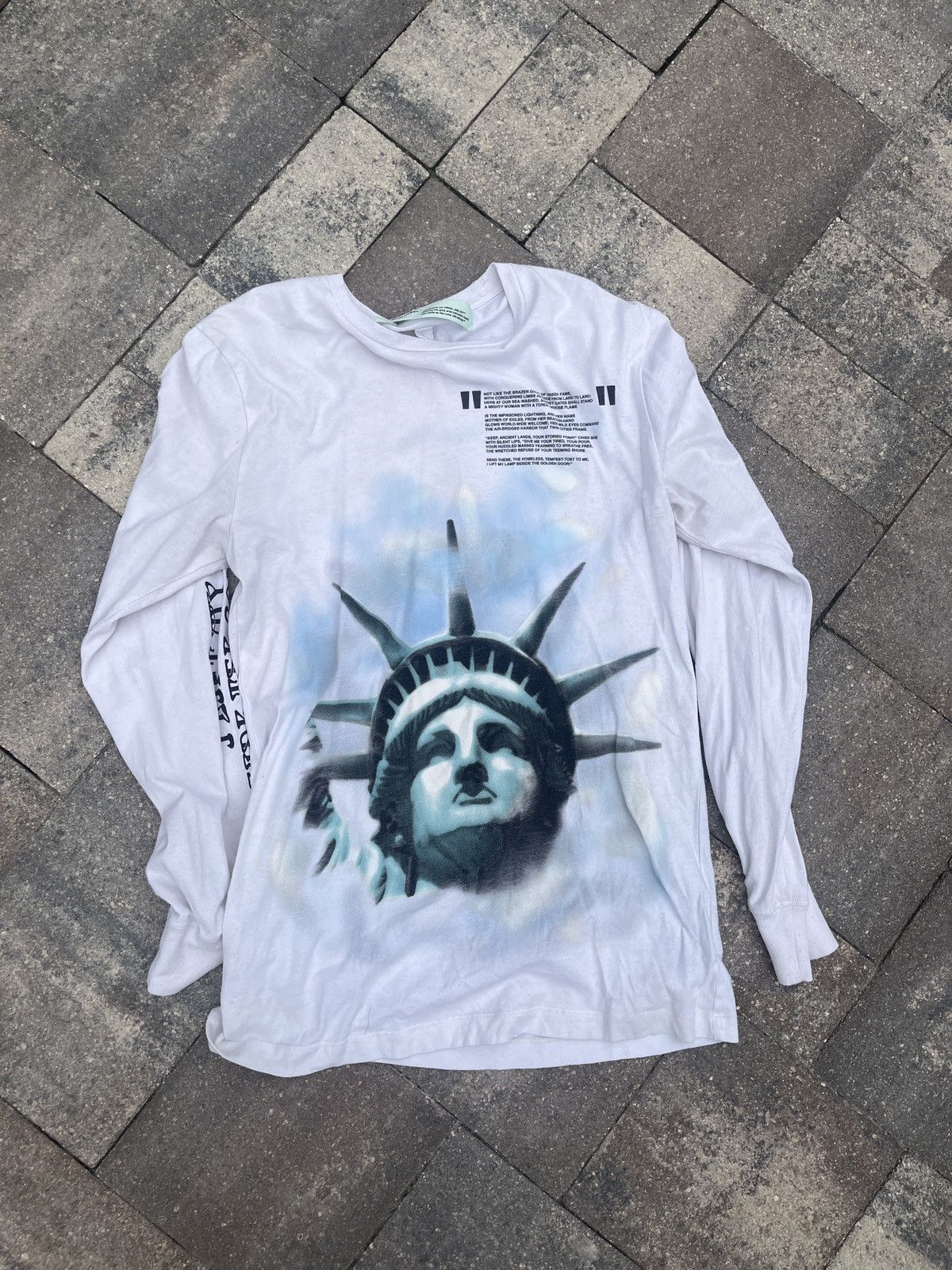 Off White Virgil Abloh Off White Statue Of Liberty Tee Grailed