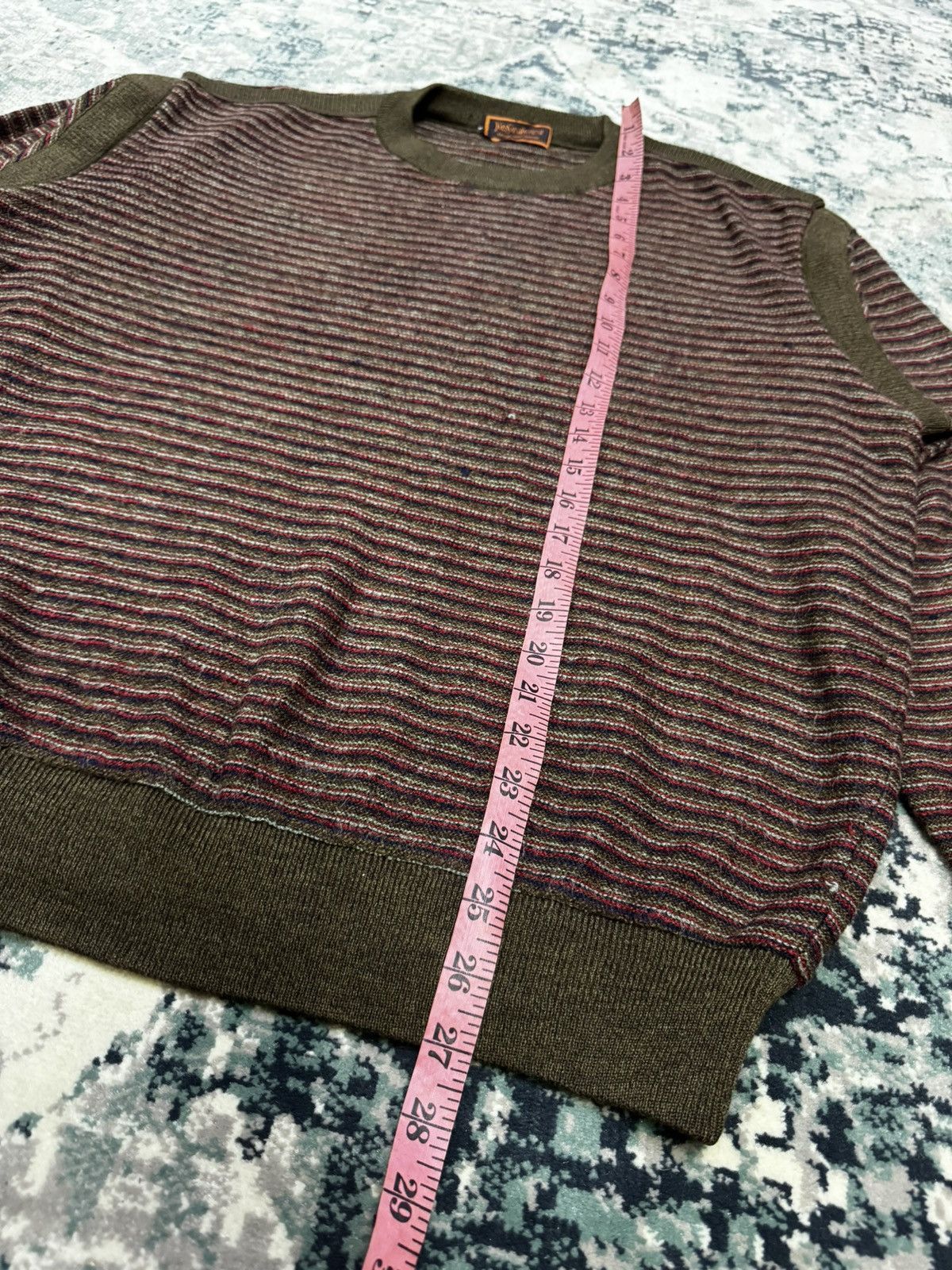 Vintage × Yves Saint Laurent VINTAGE YSL MIX WOOL KNITWEAR SWEATER Size US L / EU 52-54 / 3 - 3 Thumbnail