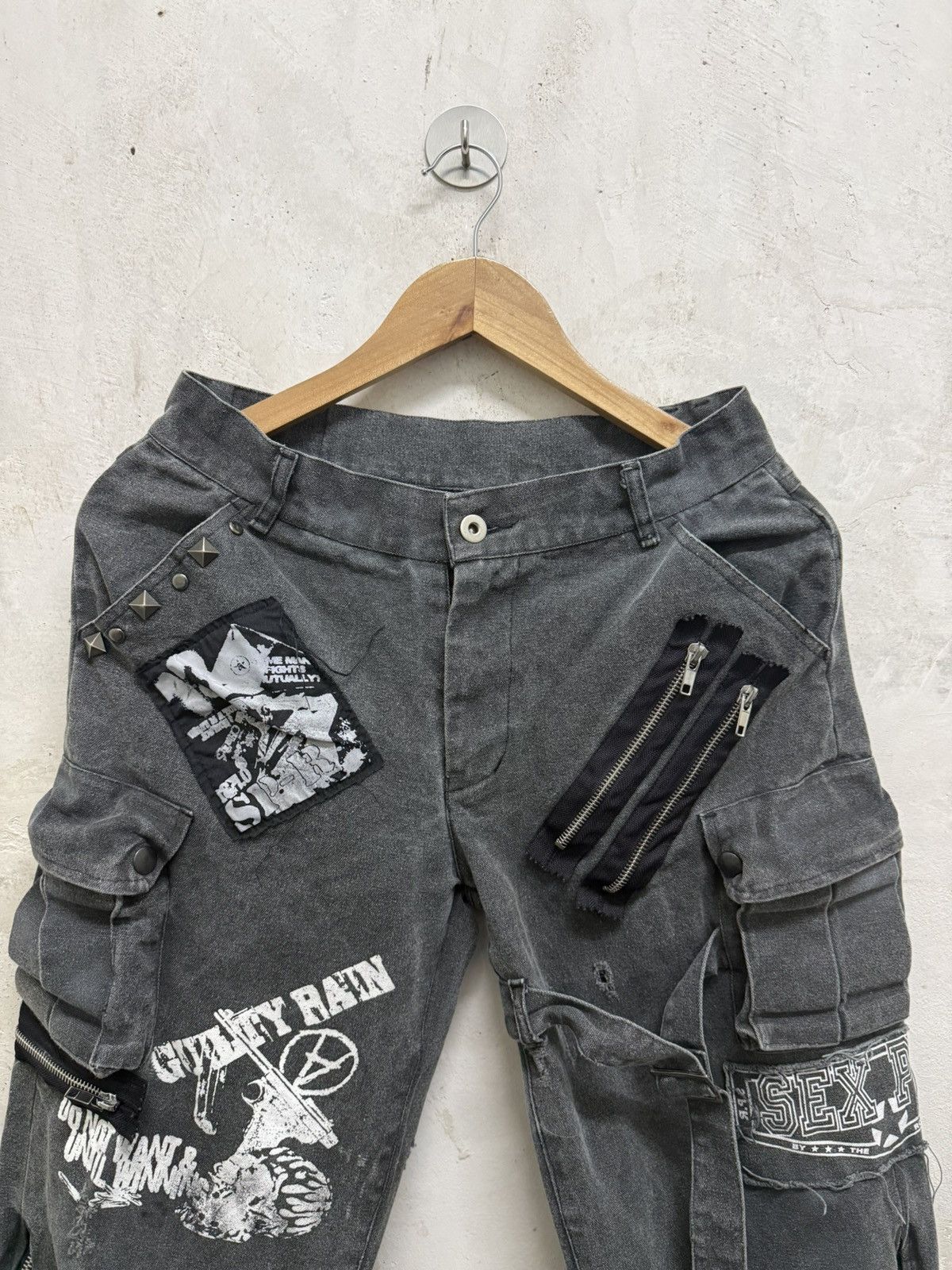 Sex Pot ReVeNGe ☠️ Sex Pot Revenge Distressed Bondage Punk Jorts Size US 30 / EU 46 - 5 Thumbnail
