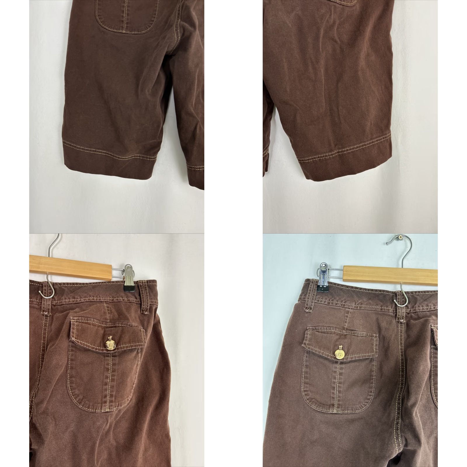Eddie Bauer Eddie Bauer Womens Shorts Chino Brown Cotton Spandex 32x12.5 Size 8 Regular Women's Boys? Size 30" / US 8 / IT 44 - 8 Thumbnail