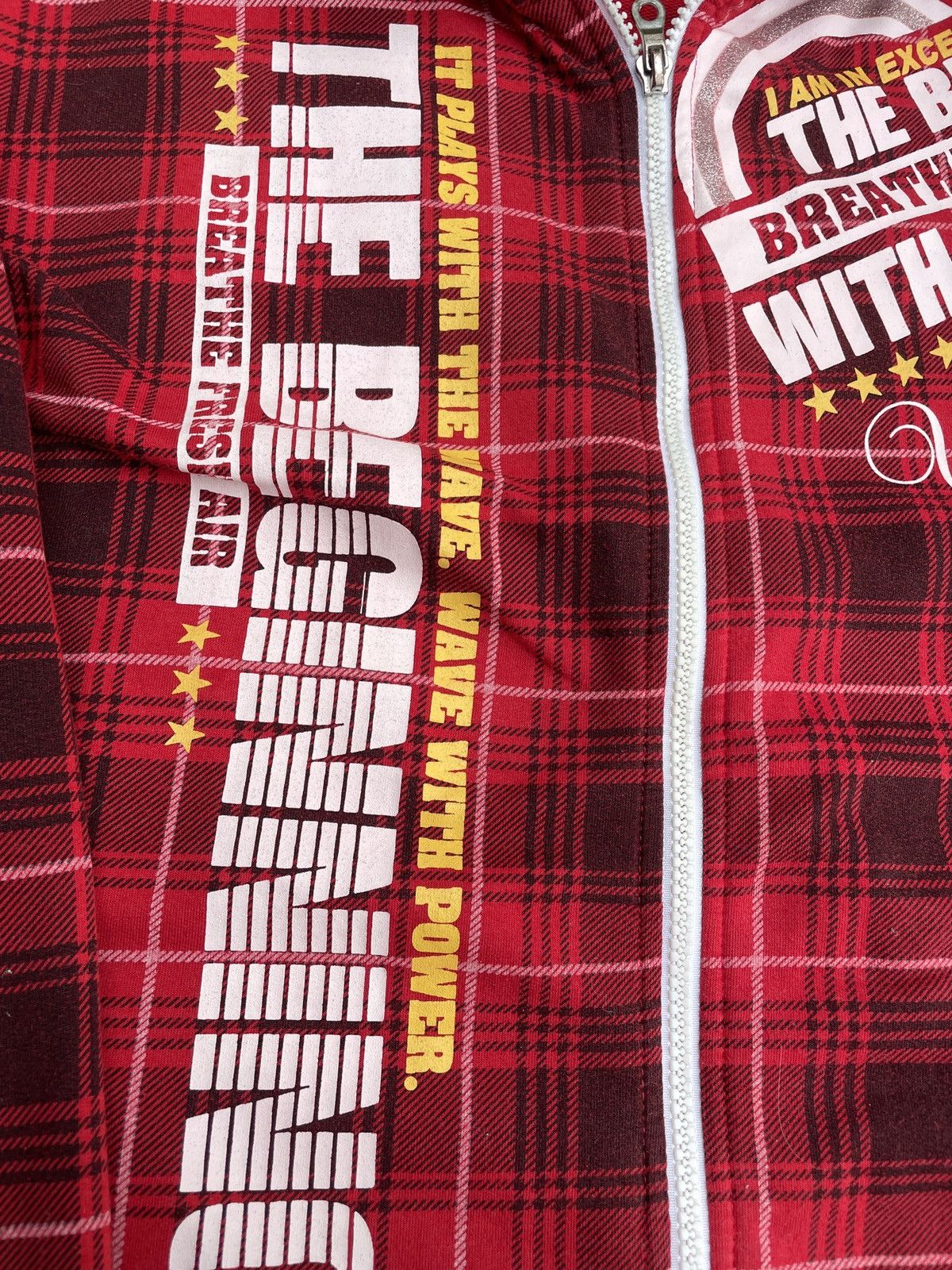 If Six Was Nine 2000s Japanese archive Vkei Poem Plaid Zip-up Hoodie Y2K Size US L / EU 52-54 / 3 - 6 Thumbnail
