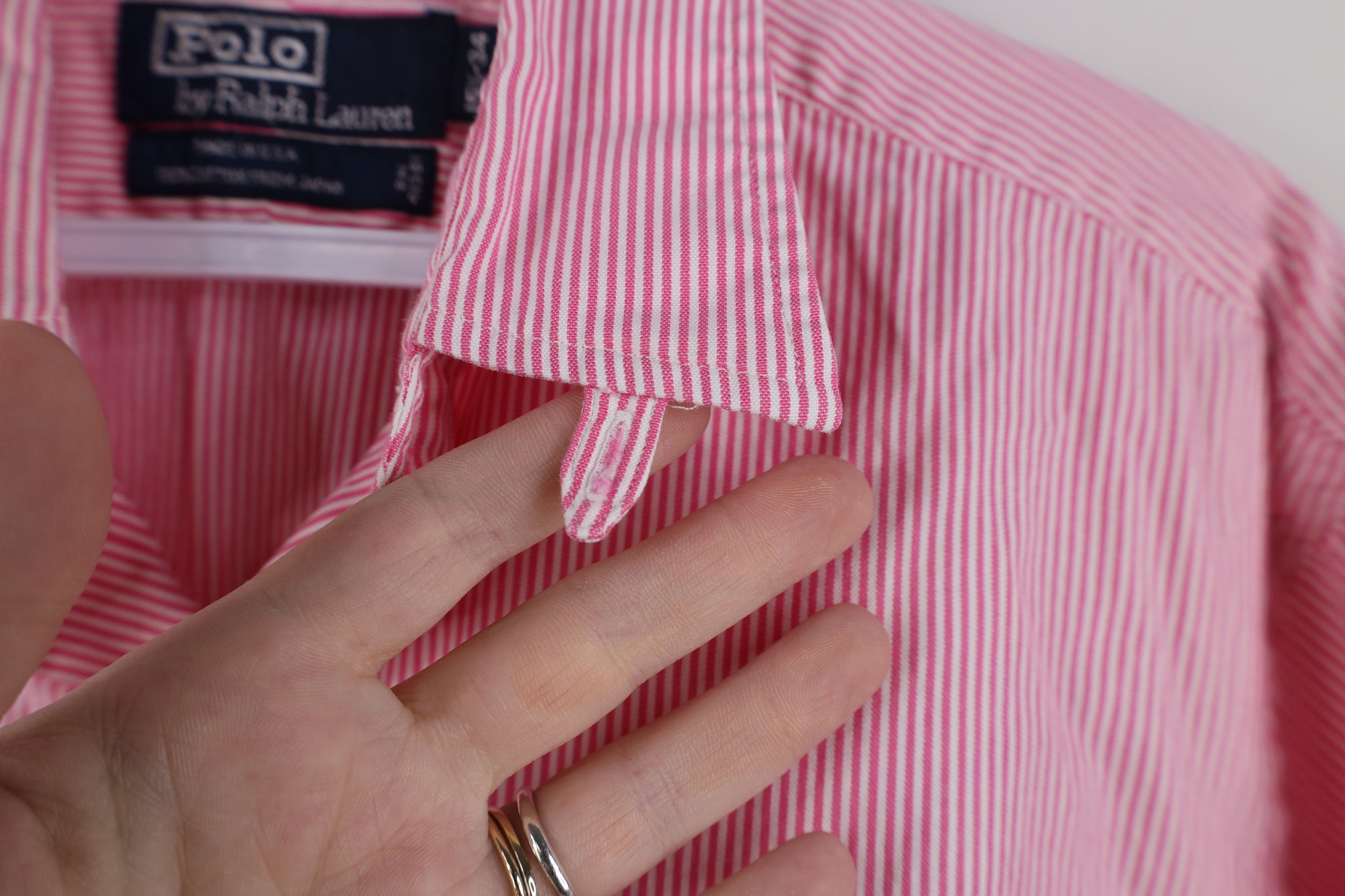Ralph Lauren Vintage 70s 80s Ralph Lauren Collar Striped Button Shirt USA Size US M / EU 48-50 / 2 - 8 Thumbnail