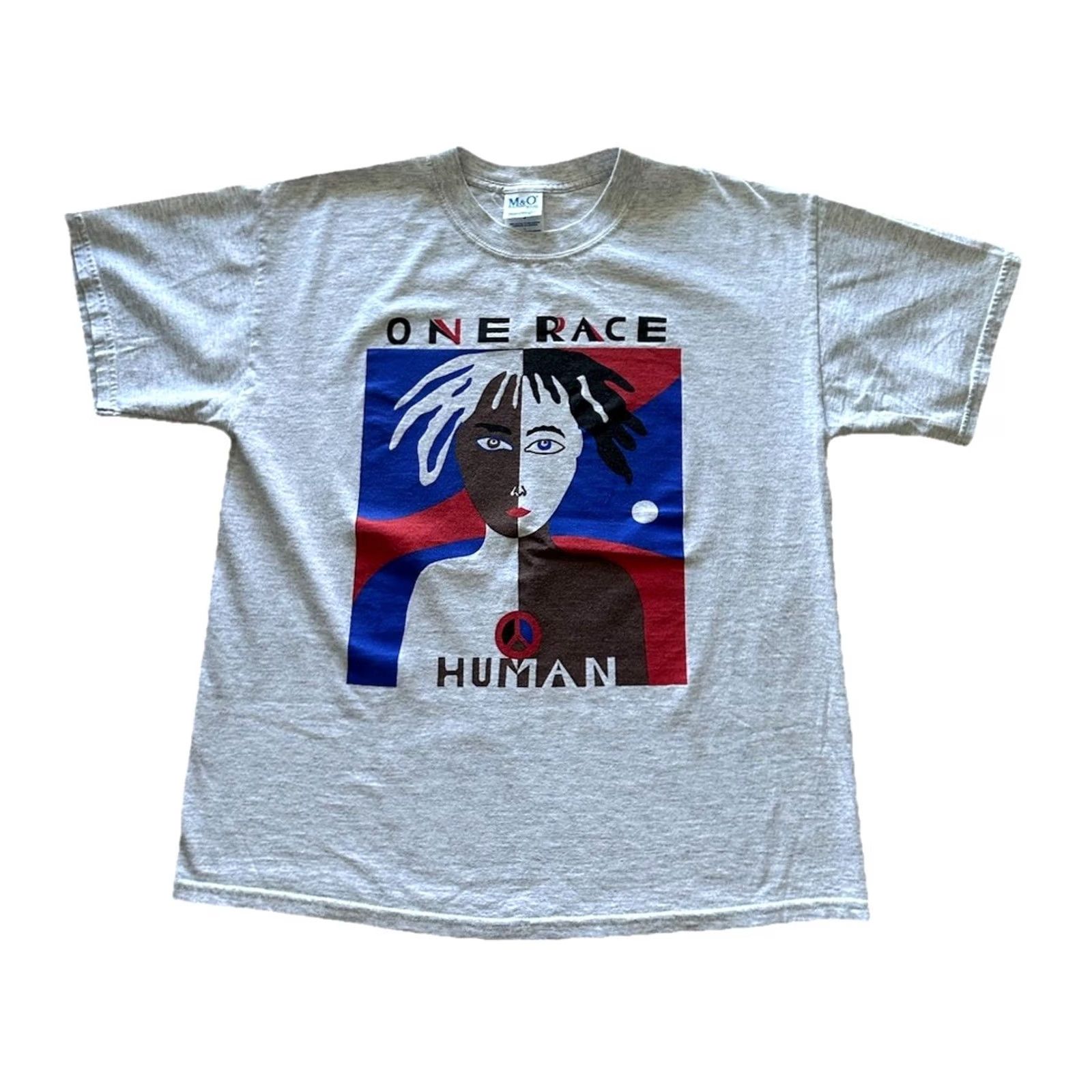 Vintage VINTAGE 90s M&O Sport Gray Graphic T-Shirt L Men Chest 22.5 Length 27 RARE Size US L / EU 52-54 / 3 - 2 Thumbnail