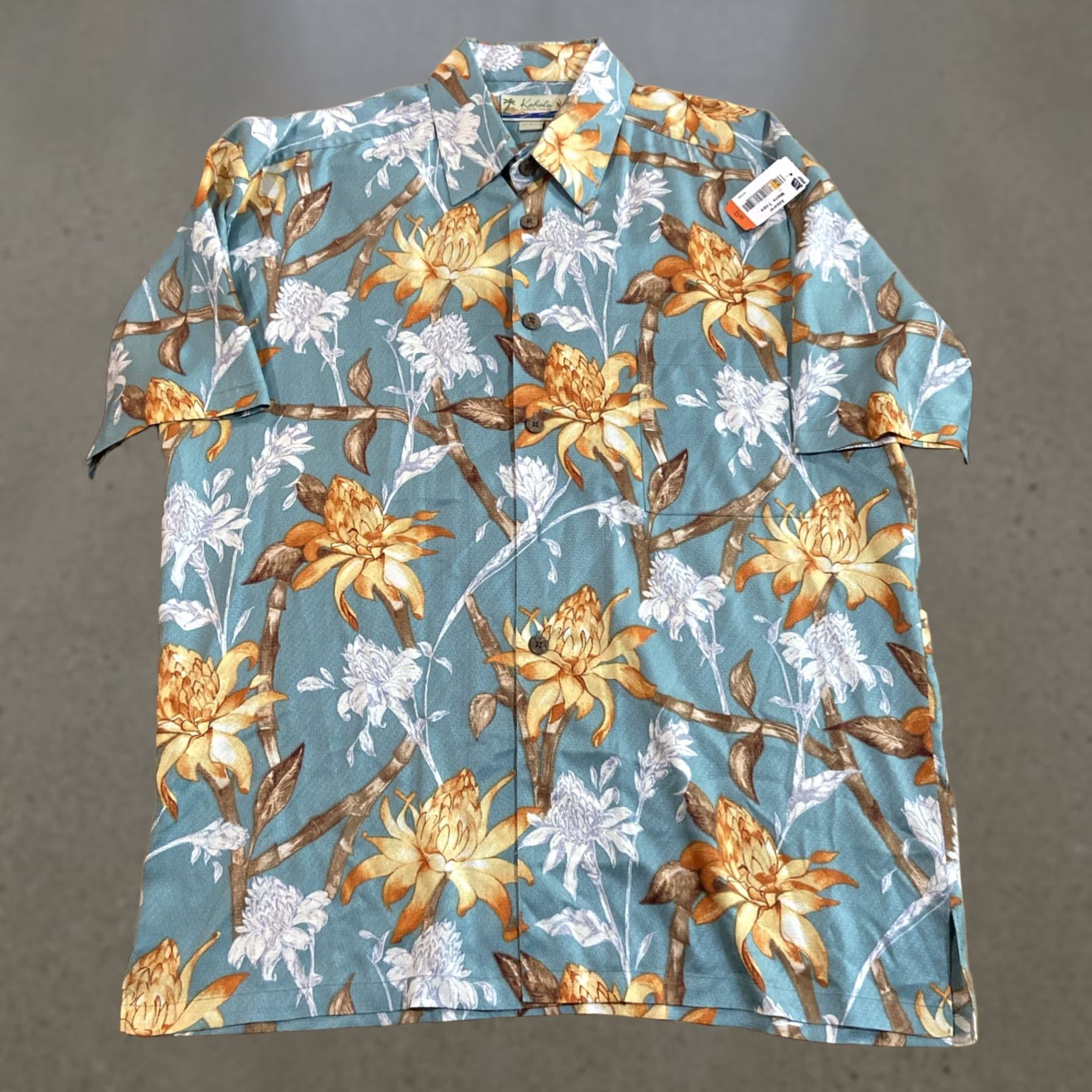 Vintage Kahala Hawaiian Shirt Mens XL Blue Silk Floral Aloha Hula Palm Camp Pocket Button-Up Short Sleeve Vintage No (if allowed) Size US XL / EU 56 / 4 - 1 Thumbnail