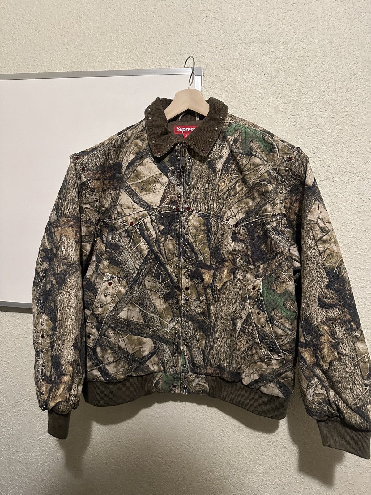 Pre-owned B B Simon X Supreme B.b. Simons Studded Work Jacket In Camo