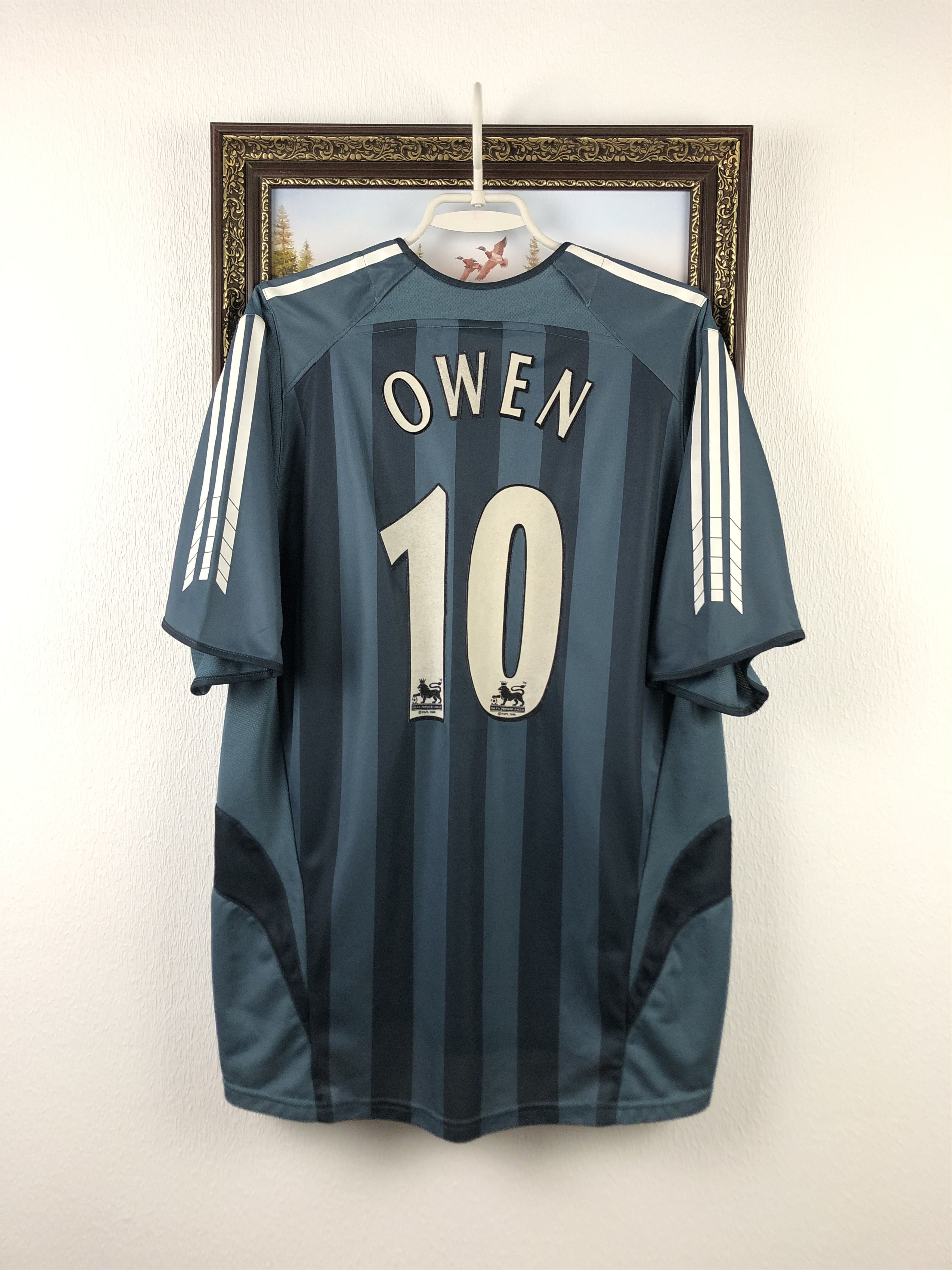 Adidas Newcastle football shirt 2005 Soccer #10 Owen Adidas Jersey Size US L / EU 52-54 / 3 - 1 Thumbnail