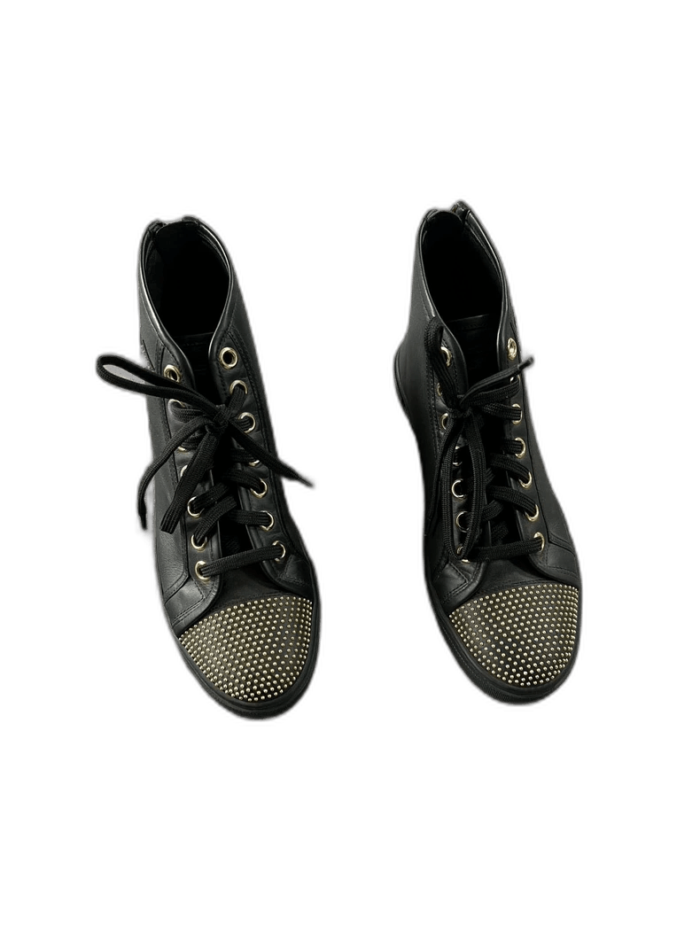 Louis Vuitton Louis Vuitton High-Top Studded Sneakers Size 37 Size US 6.5 / EU 39-40 - 1 Thumbnail
