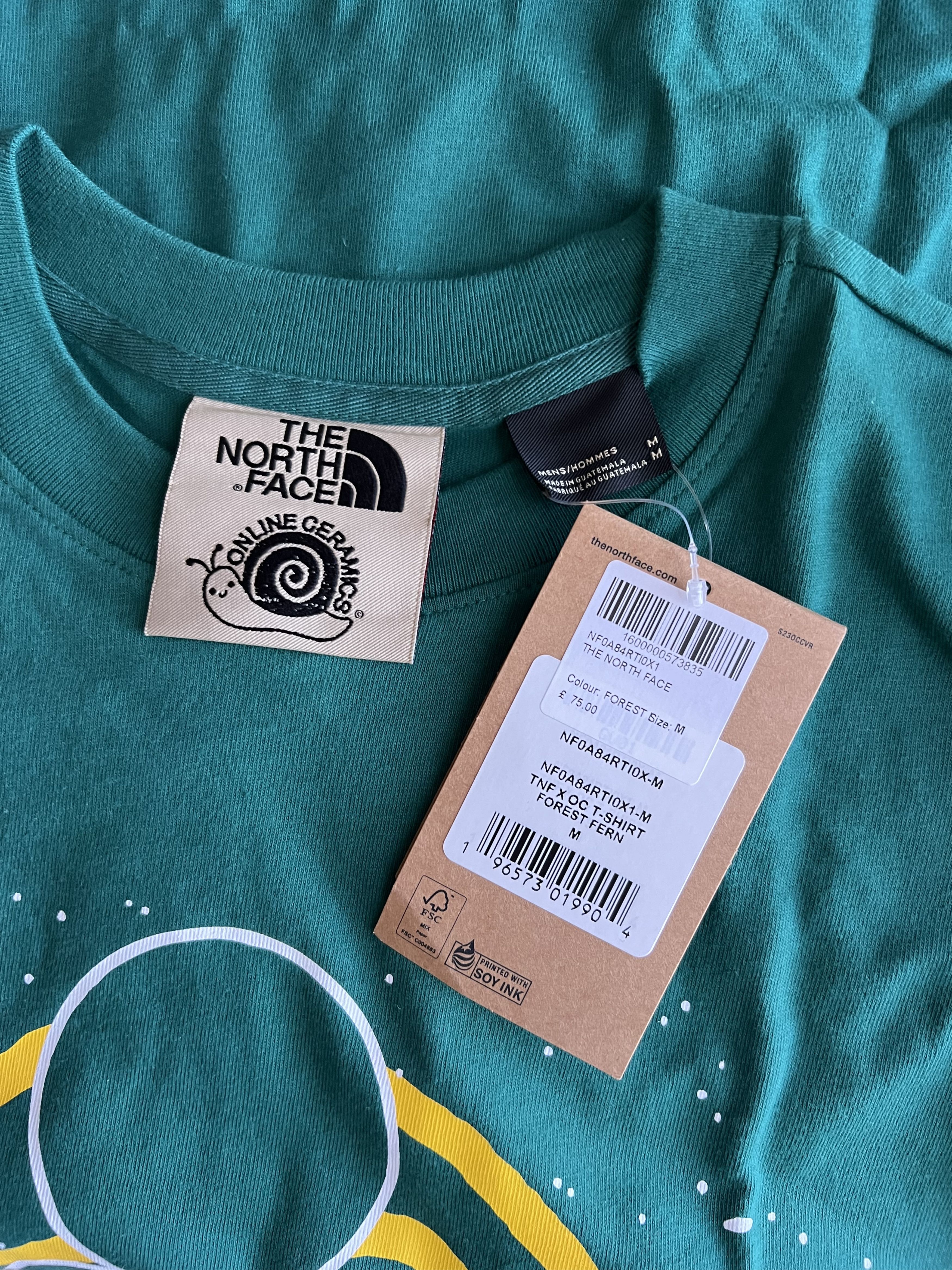 Online Ceramics × The North Face Online Ceramics The North Face Star Person Tee in Green Size US M / EU 48-50 / 2 - 4 Thumbnail