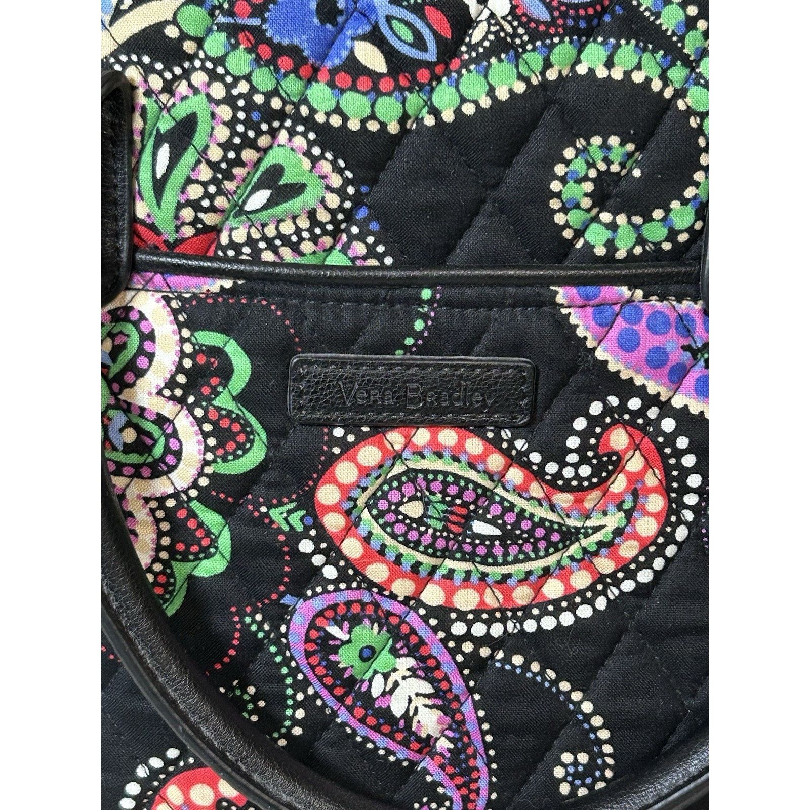 Vera Bradley Vera Bradley Kiev Paisley Convert Purse Tote Leather Trim Size ONE SIZE - 2 Thumbnail