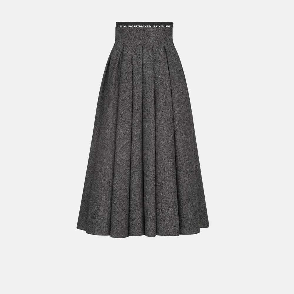 Image of Dior O1Bcso1Str0524 Skirt In Grey, Women's (Size 34)