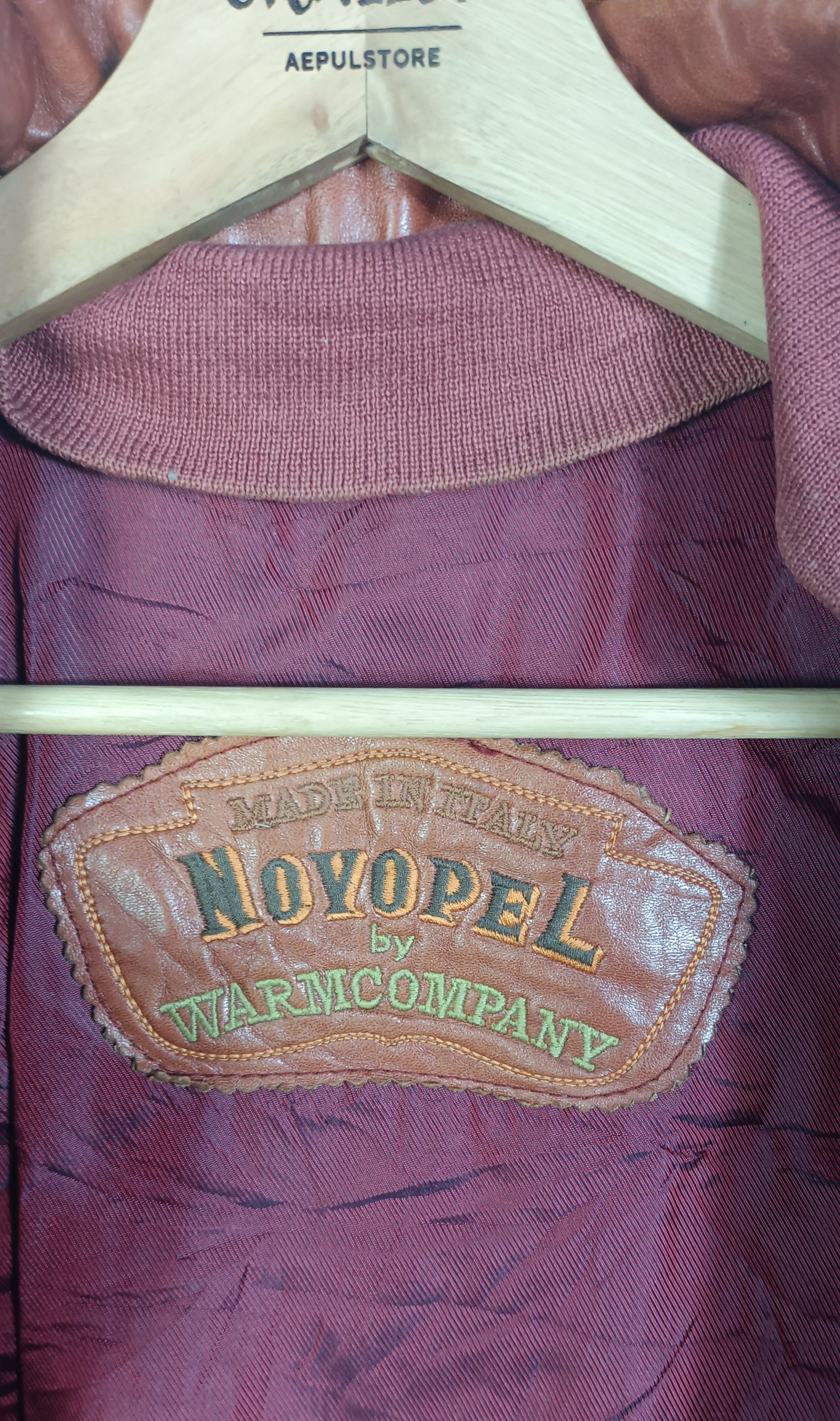 Vintage Vintage 🔥Novopel Leather Jacket Italian Designer Size US L / EU 52-54 / 3 - 12 Thumbnail