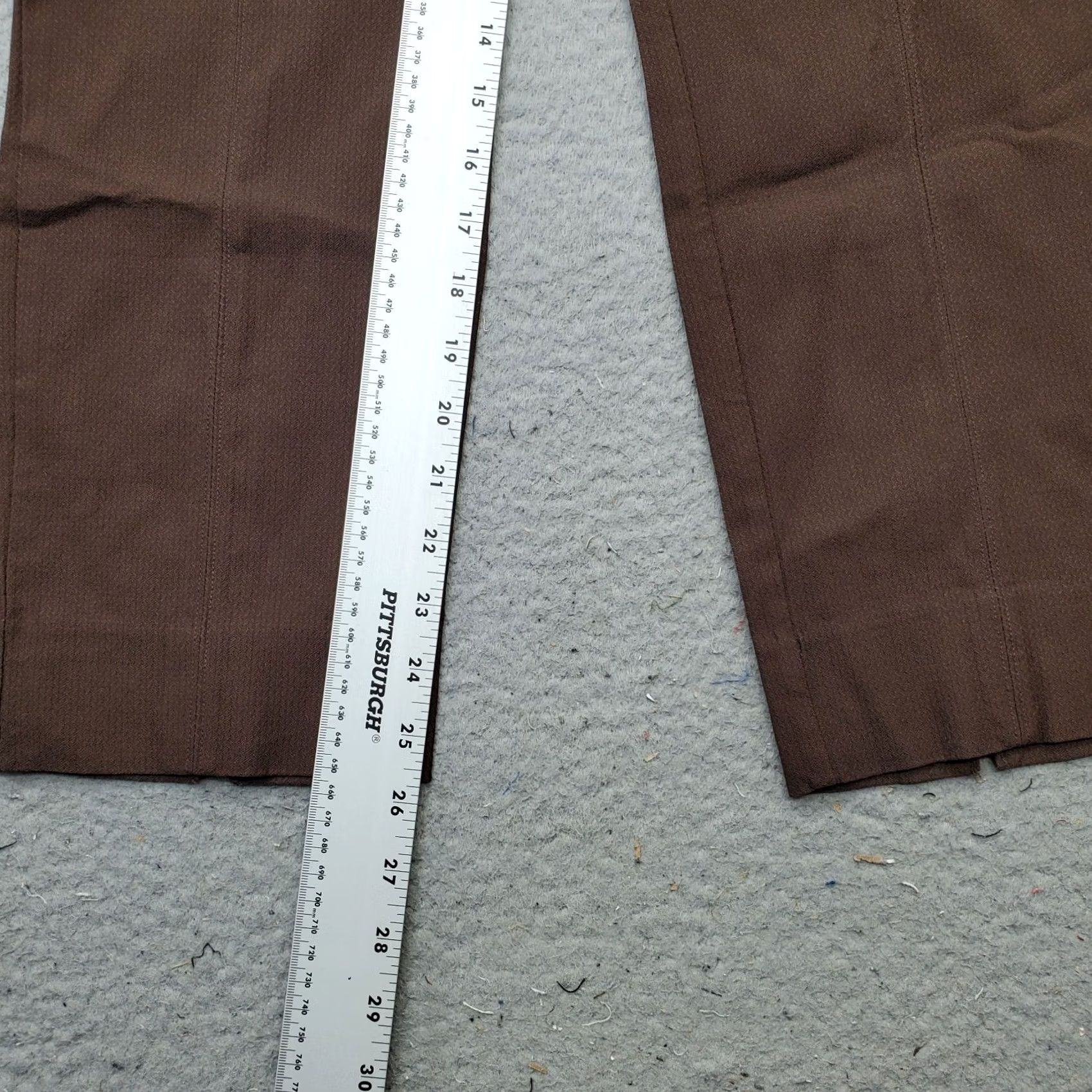 Vintage Simply Vera Vera Wang Pants Women L Brown Rayon Stretch Straight Pull On Size 36" / US 14 / IT 50 - 4 Thumbnail