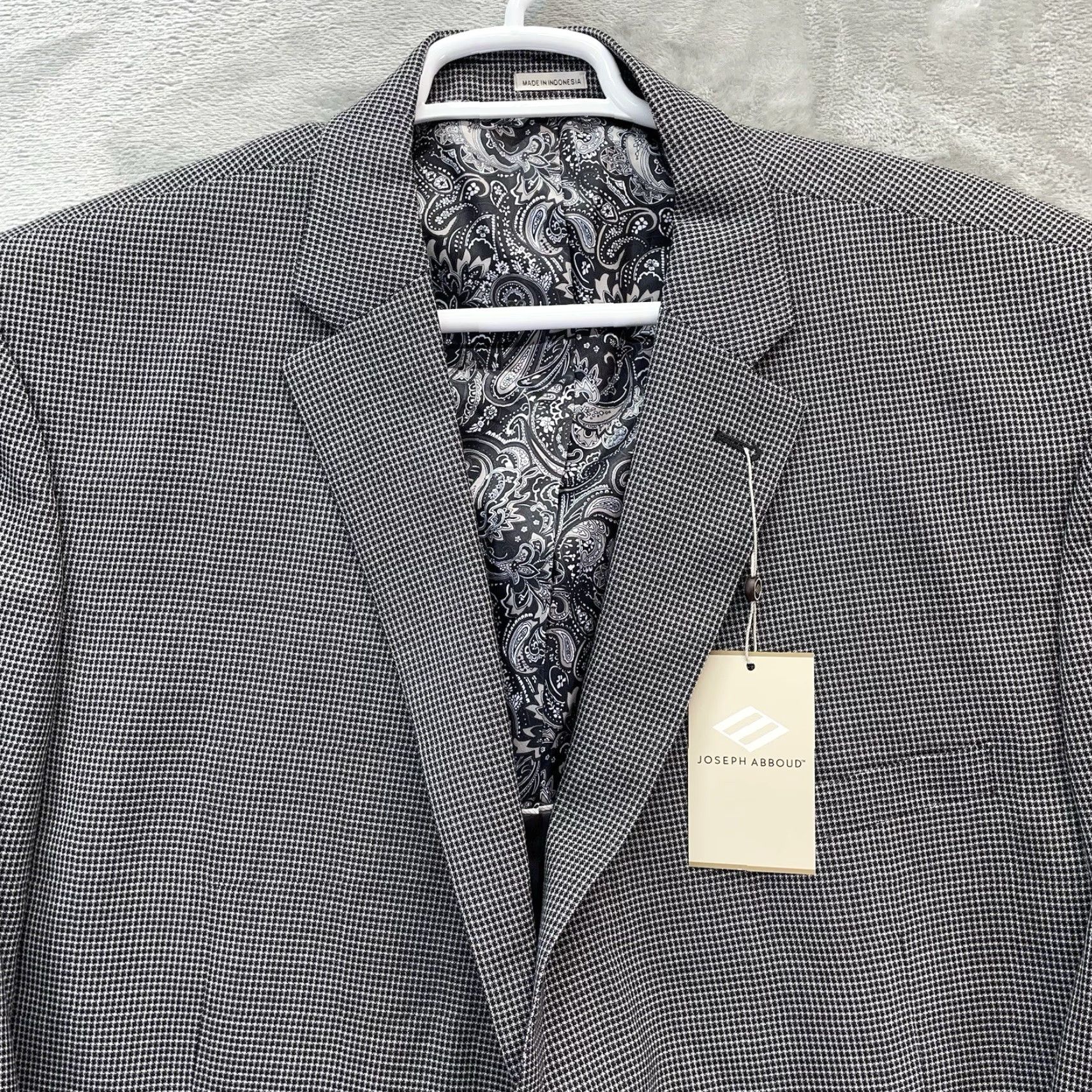 Joseph Abboud Joseph Abboud Blazer Mens 54R Sport Coat Casual Jacket Two-Button Wool Polyester Geometric Notch Lapel Regular Size 54R - 2 Thumbnail