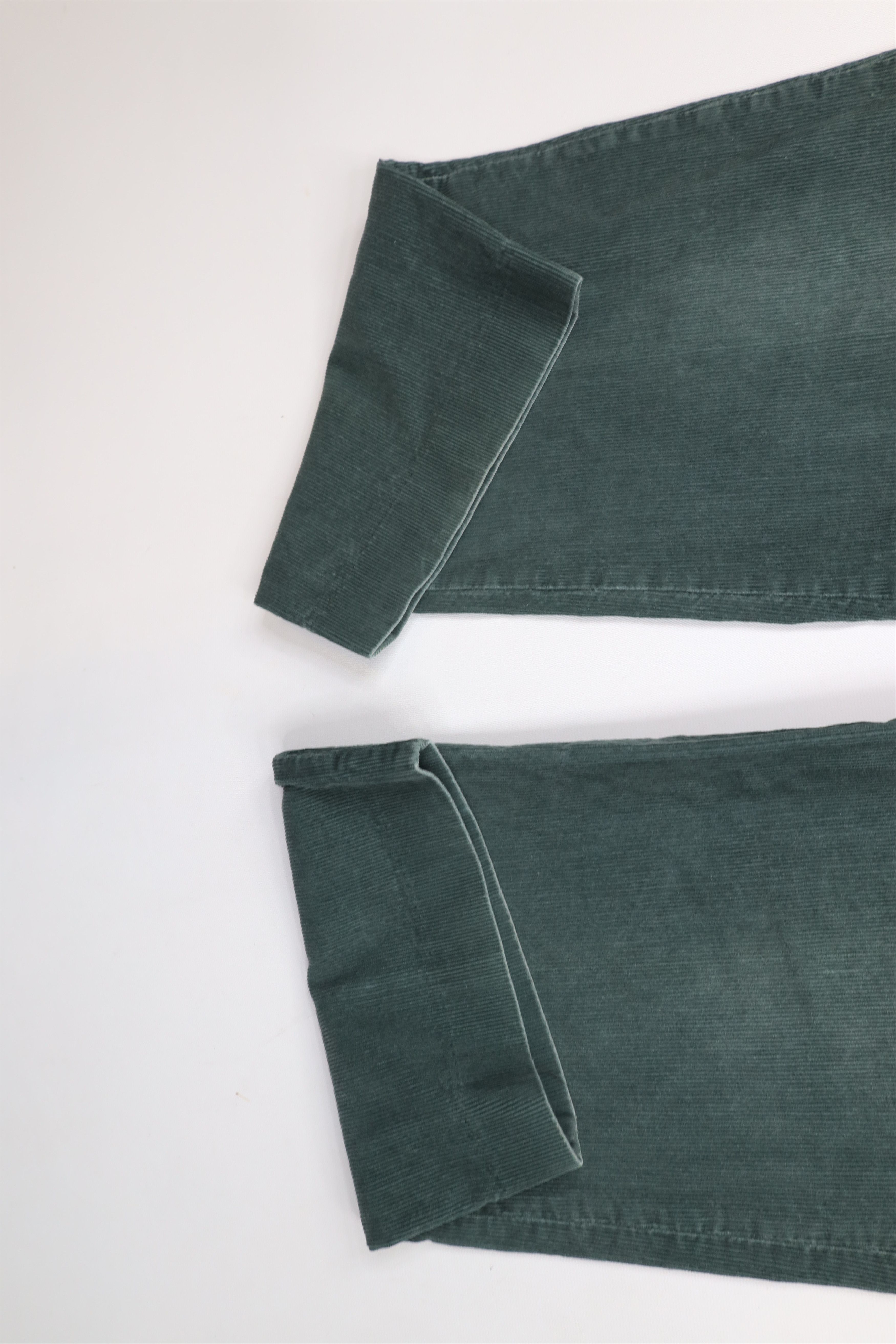 Lands' End × Vintage Vintage 90s Lands End Wide Leg Corduroy Chino Pants Green Size US 36 / EU 52 - 5 Thumbnail
