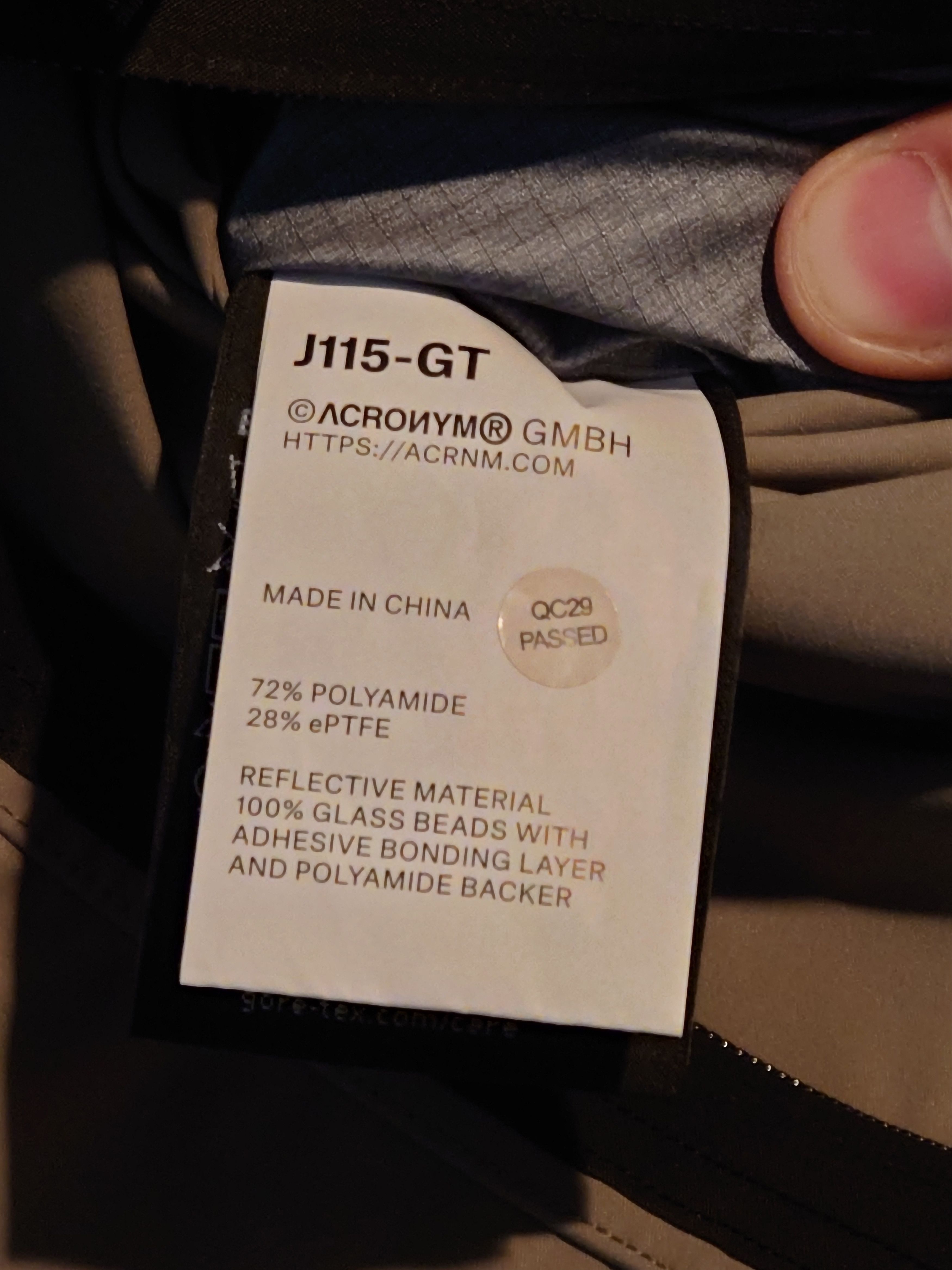 Acronym J115-GT-EX Size US L / EU 52-54 / 3 - 4 Thumbnail