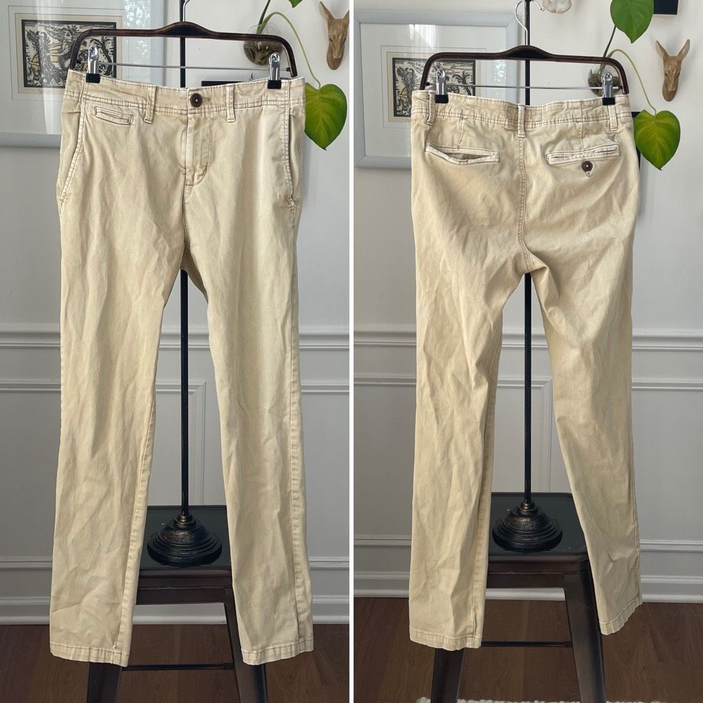 American Eagle Outfitters American Eagle Skinny Khaki Chino Pants 30 x 31 Size US 30 / EU 46 - 1 Thumbnail