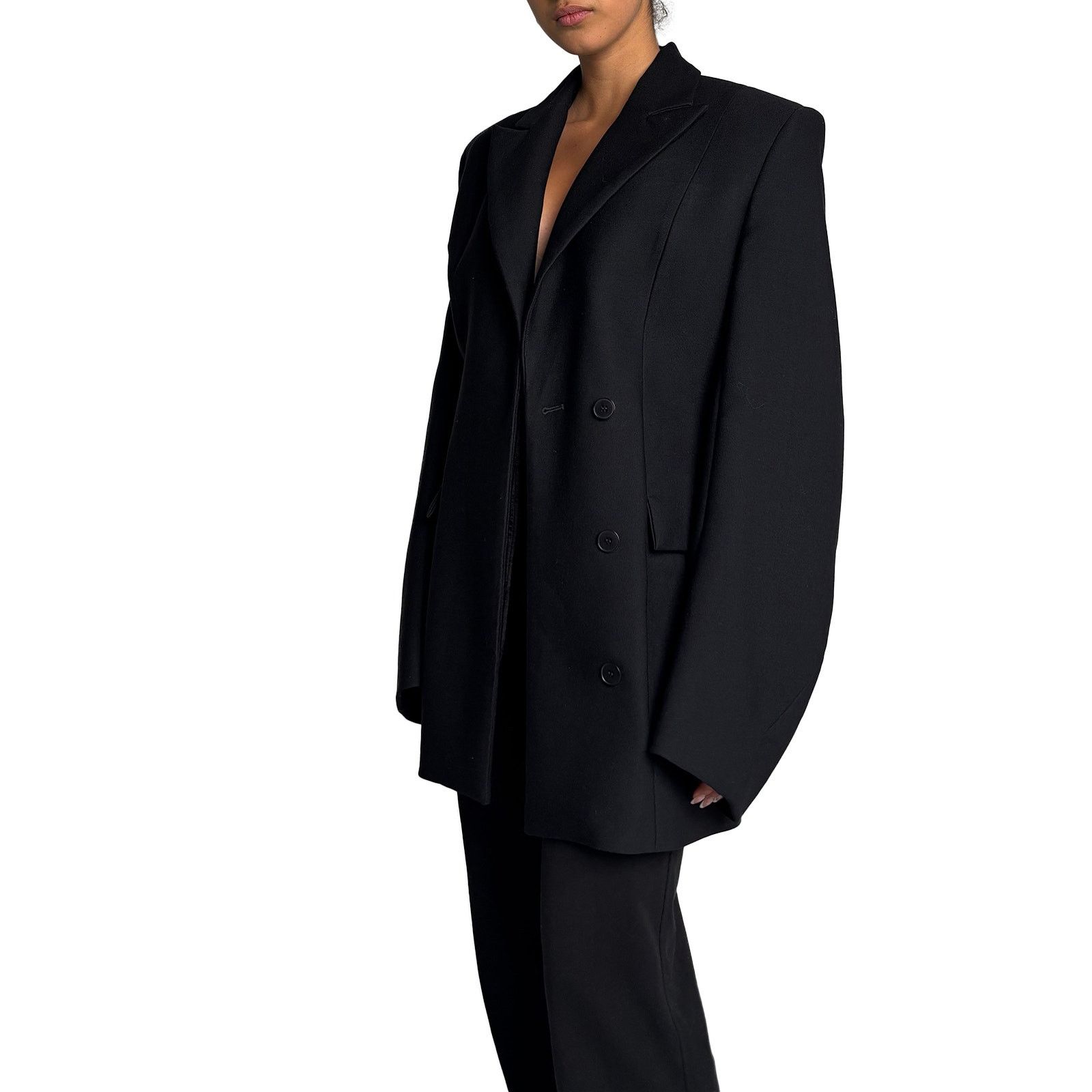 H&M AW23 Black Blazer Size XXS / US 00 / IT 34 - 4 Thumbnail