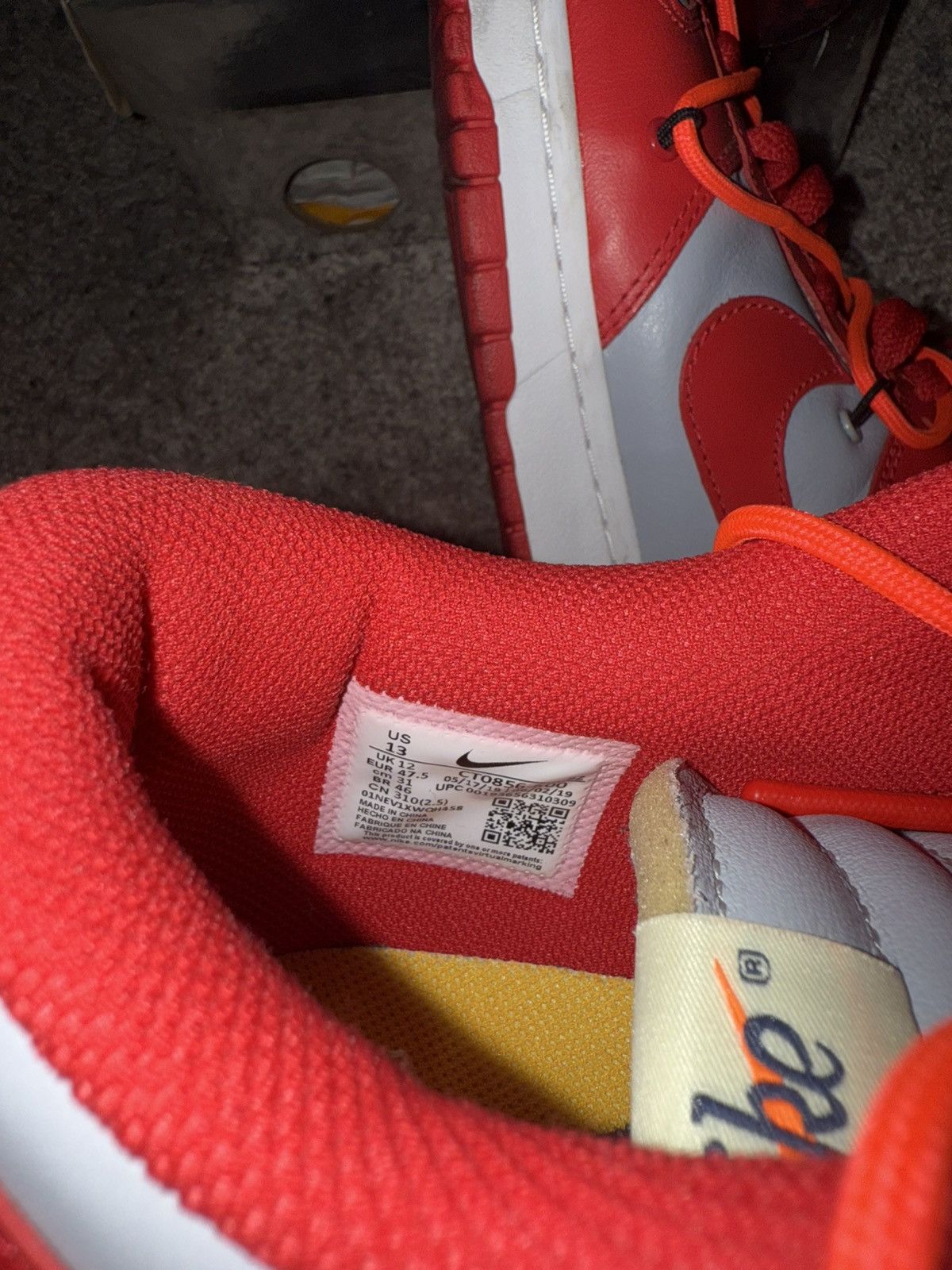 Nike × Off-White OFF WHITE NIKE DUNK UNLV Size US 13 / EU 46 - 5 Thumbnail