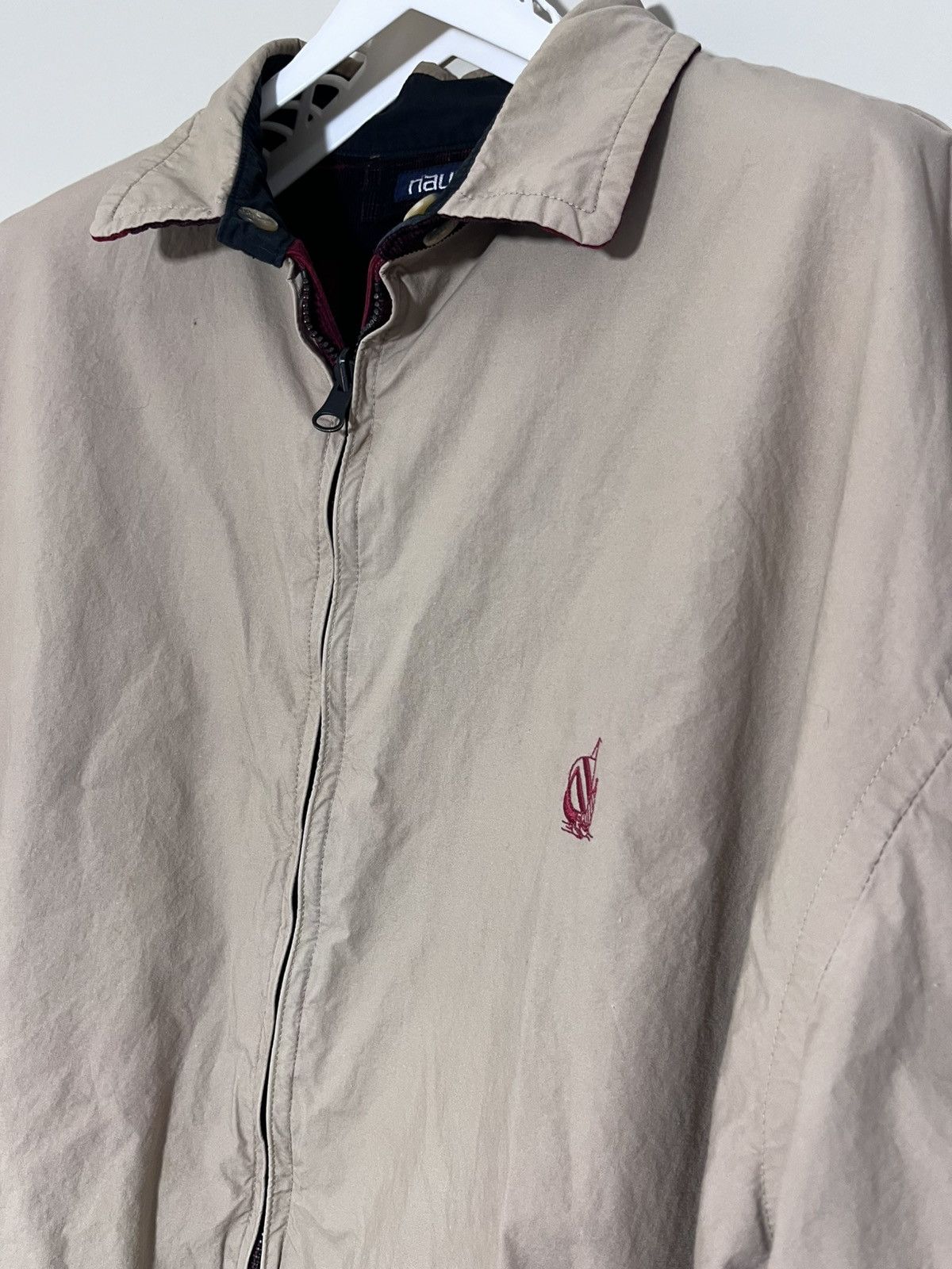 Nautica × Vintage 90s Rare Nautica Reversible Jacket Red corduroy Beige M-L Size US M / EU 48-50 / 2 - 5 Thumbnail