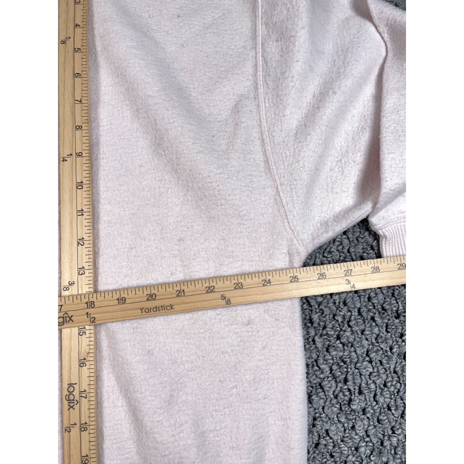 Express VTG Express Oversized Paris Fleece Sweatshirt Women's Medium XL Pink Embroidered Size M / US 6-8 / IT 42-44 - 6 Thumbnail