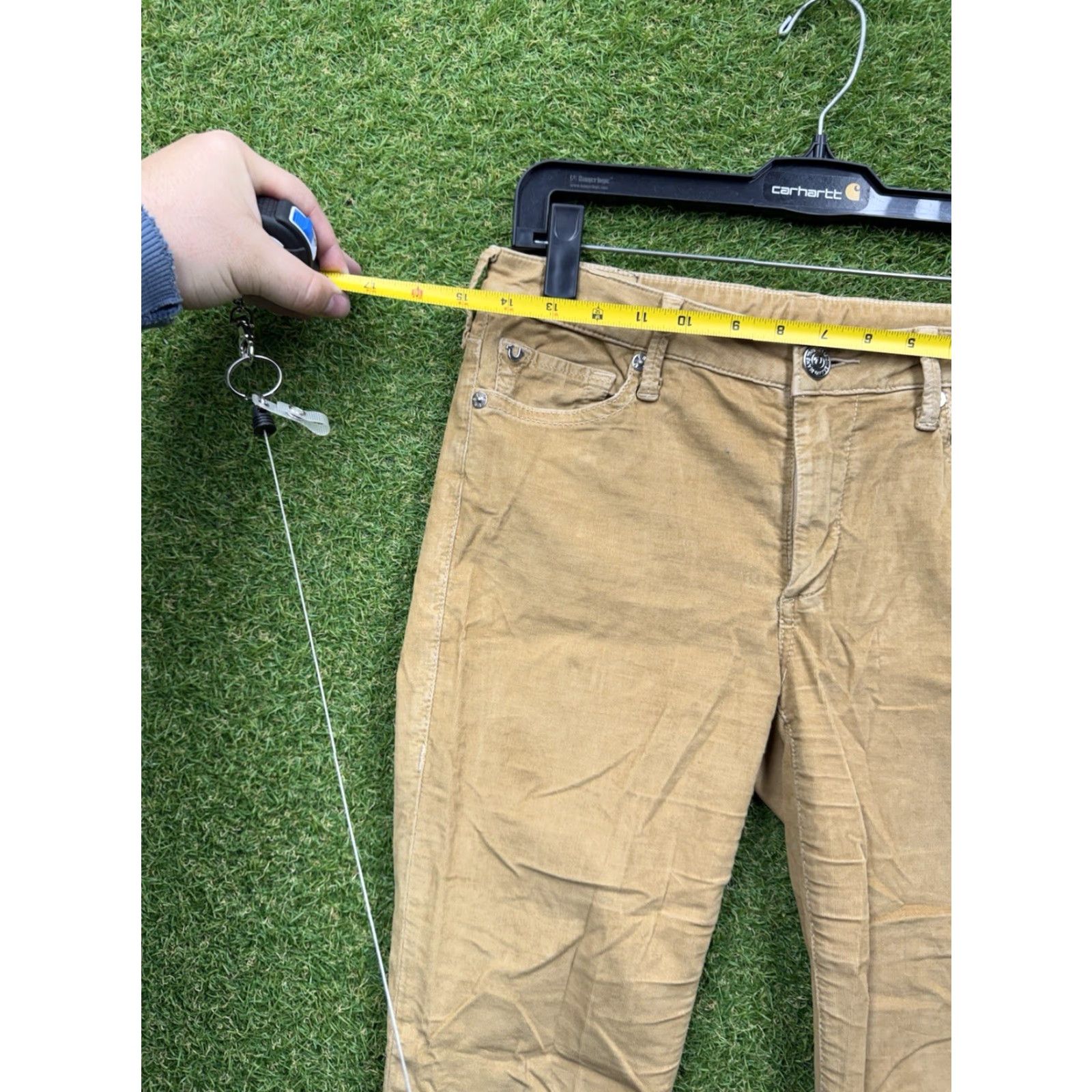 True Religion VINTAGE True Religion Corduroy Pants Womens Slim 28 Beige 26 Inseam 28x26 Halle Size 28" / US 6 / IT 42 - 3 Thumbnail