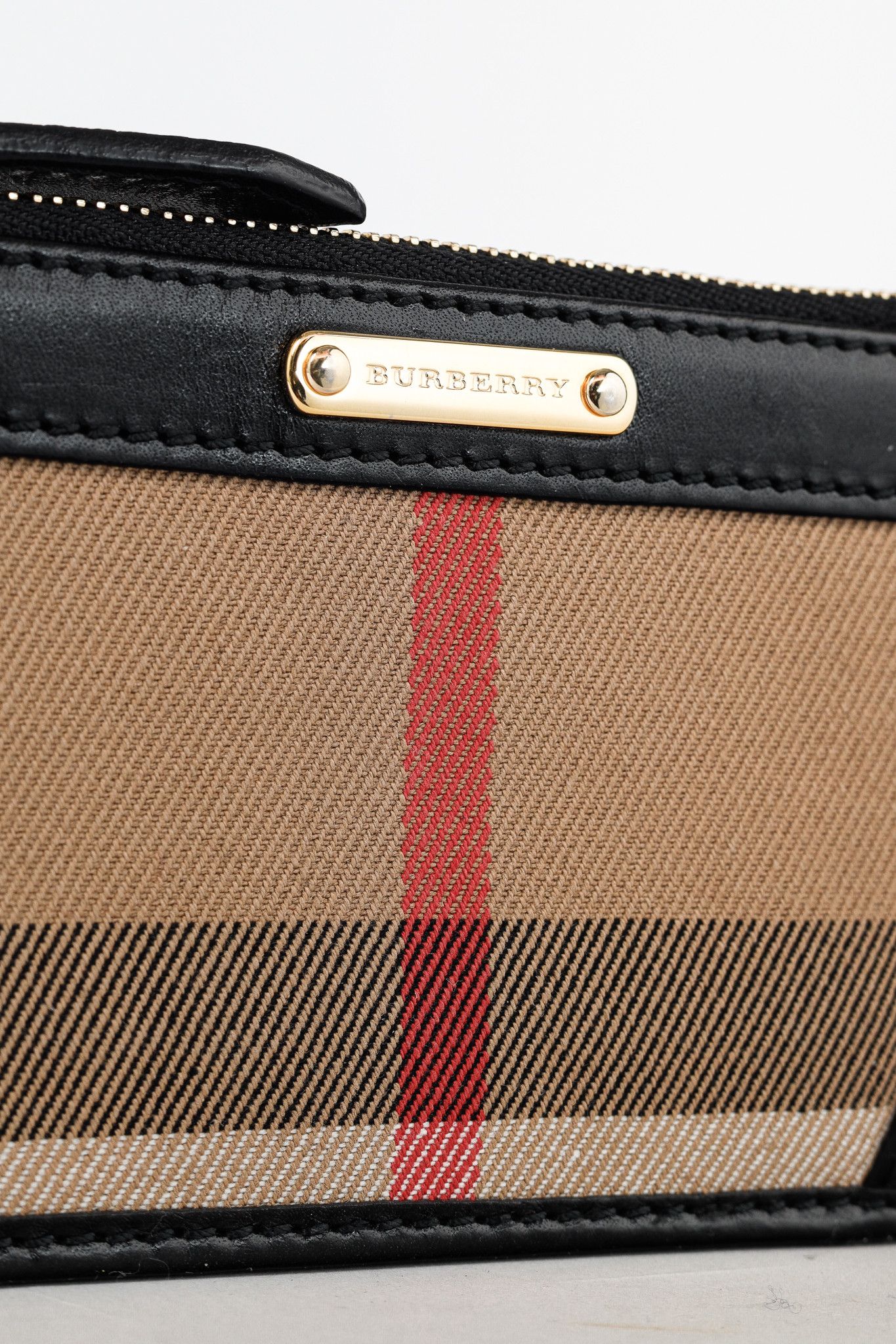 Burberry Burberry Nova Check Canvas Black-Leather-Trim Wallet Size ONE SIZE - 6 Thumbnail