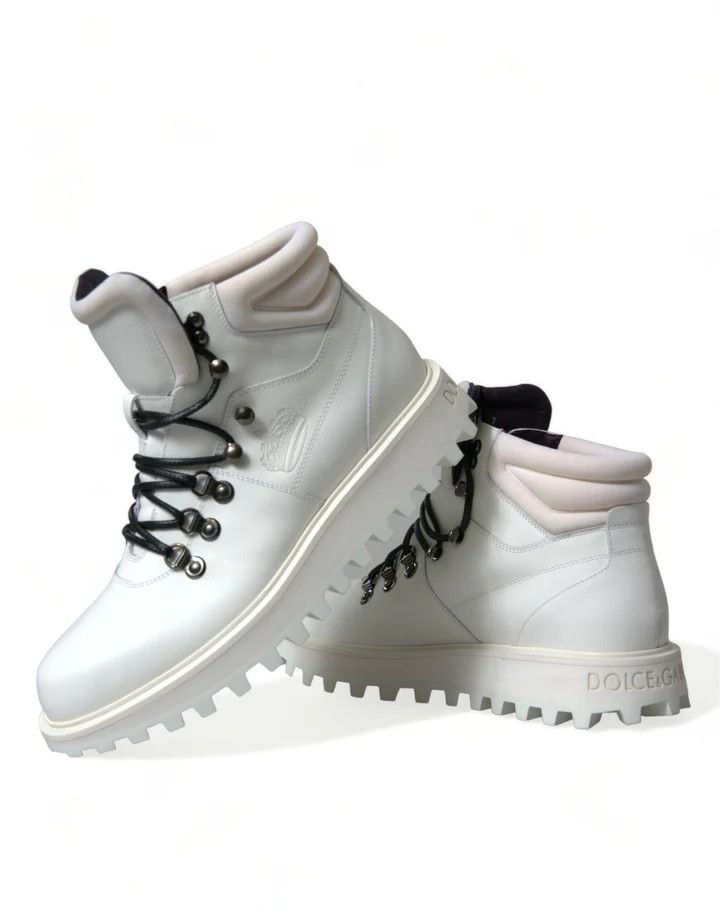 Dolce & Gabbana o1y0125 Logo Ankle Boots in White/Light Pink Size US 9.5 / EU 42-43 - 8 Thumbnail
