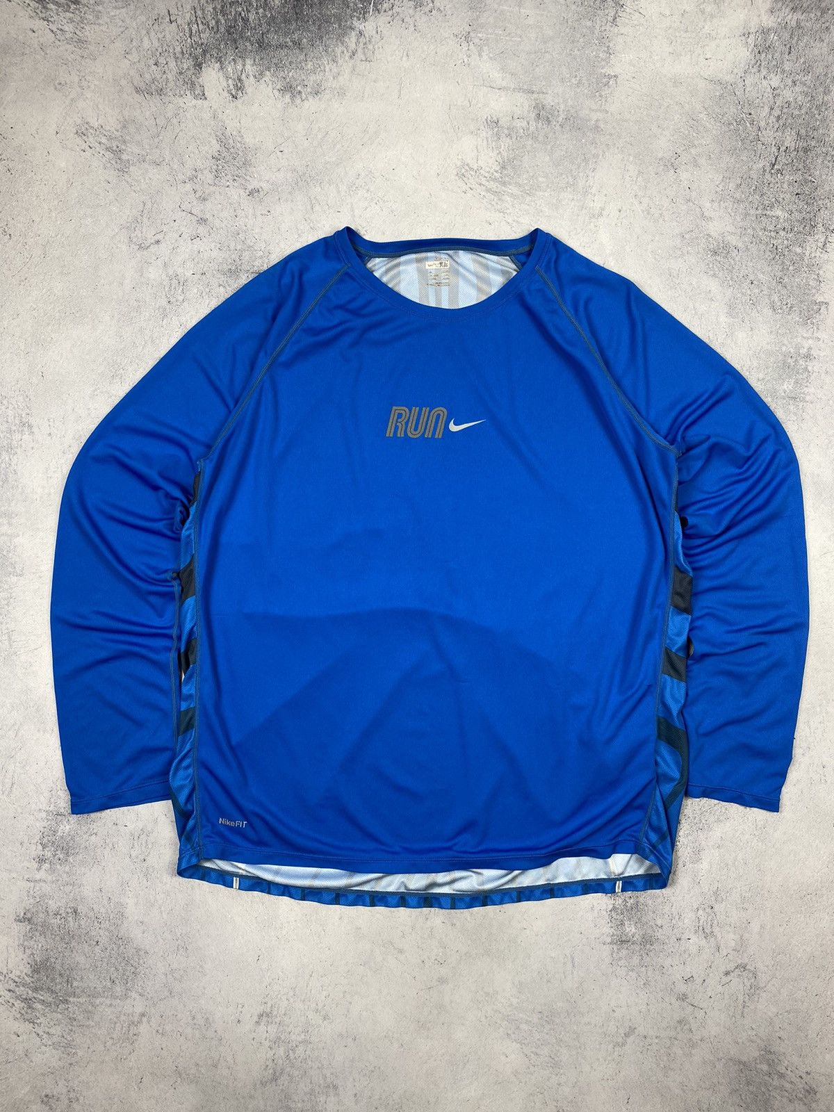 Nike × Vintage Vintage 00s Nike Run Dri Fit Drill Long Sleeve Size US XL / EU 56 / 4 - 9 Thumbnail