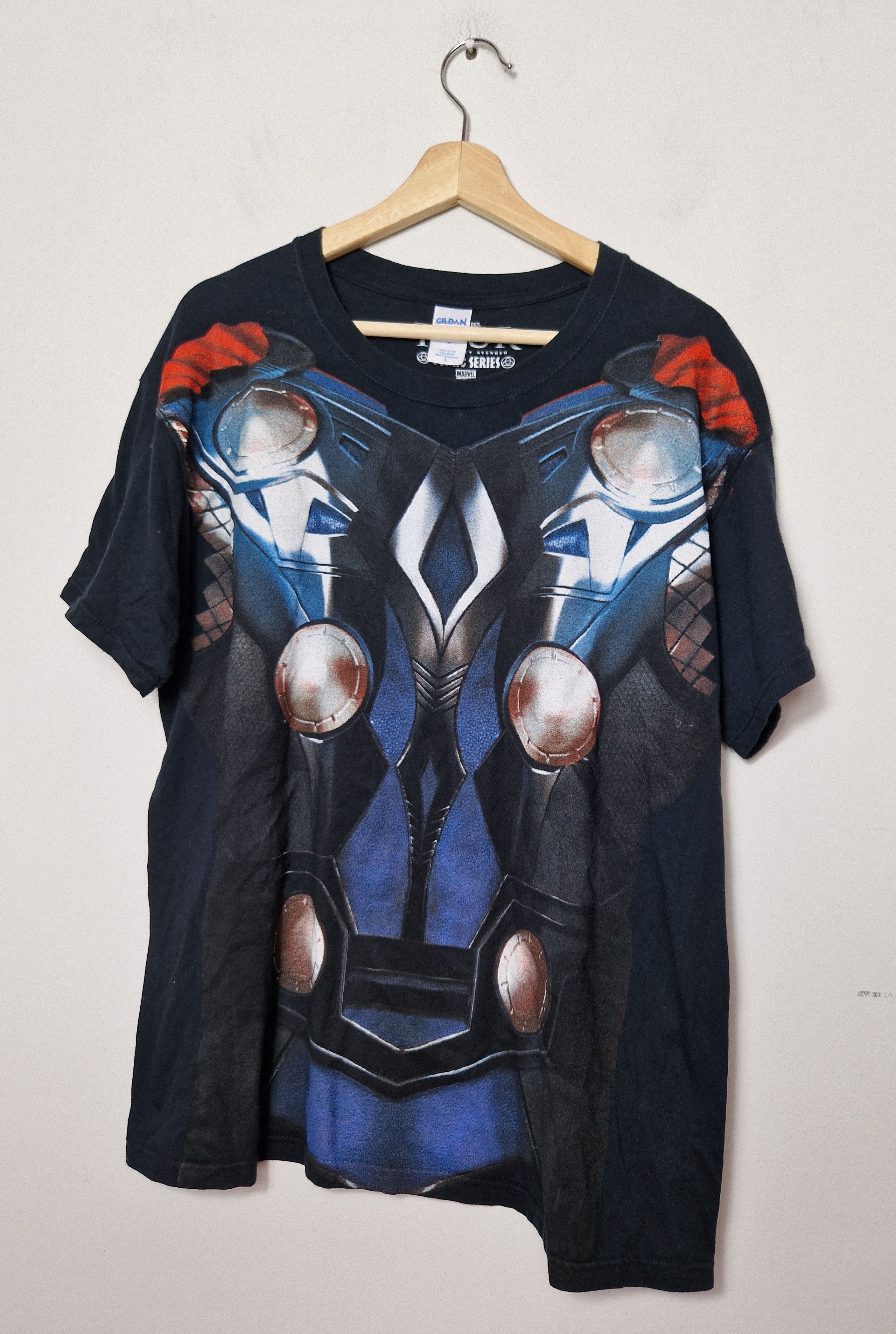 Anime × Marvel Comics × Vintage Marvel Comics Thor Avengers full printed 2011 promo tee Size US L / EU 52-54 / 3 - 1 Thumbnail