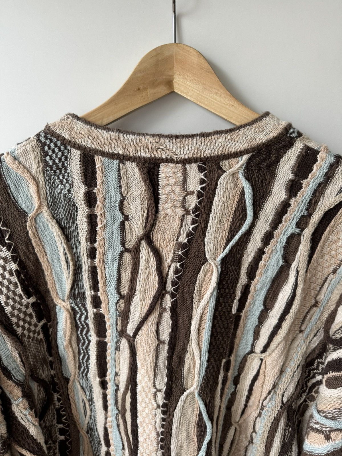 Kapital [1] 7G Knit Gaudy Crew Sweater in Brown (SS23) Size US M / EU 48-50 / 2 - 6 Thumbnail