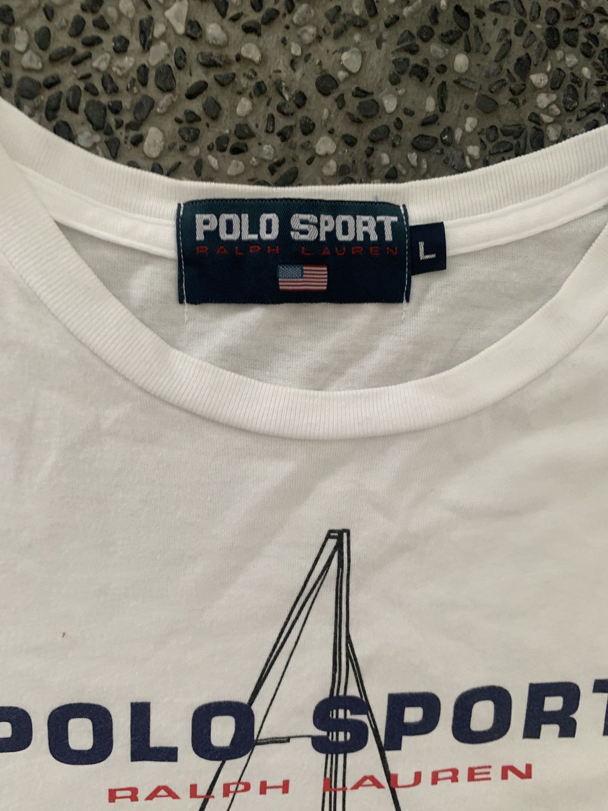 Polo Ralph Lauren × Vintage Vintage 90s Polo Sport Ralph Lauren 12 M Yacht Challenge Tee Size US L / EU 52-54 / 3 - 7 Thumbnail