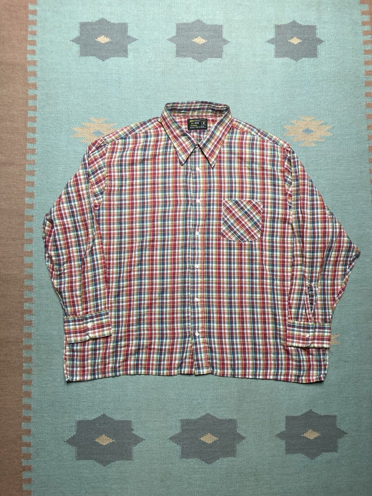 JCPenney VTG 70s JCPenney plaid shirt lightweight 18-18.5 XXL Size US XXL / EU 58 / 5 - 1 Thumbnail