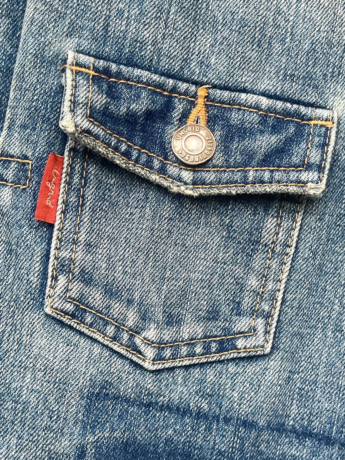 If Six Was Nine × Japanese Brand × Le Grande Bleu (L.G.B.) Ungrid Type-1 Trucker Boro Style Denim Jacket Size US M / EU 48-50 / 2 - 7 Thumbnail
