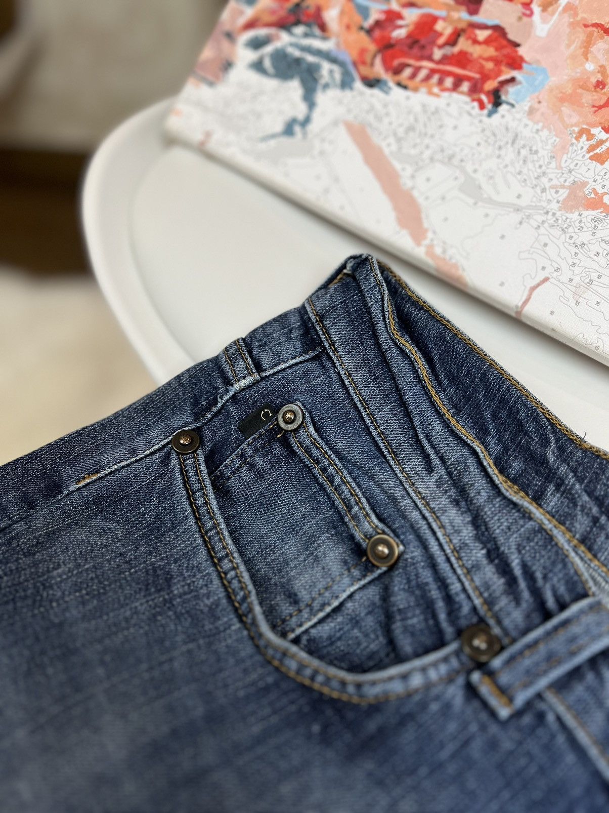 Just Cavalli × Roberto Cavalli Just Cavalli 2000’s Flared Faded Denim Jeans Size US 36 / EU 52 - 6 Thumbnail