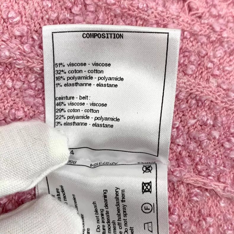 Chanel Chanel Light pink twisted flower V-neck single-breasted lo Size XS / US 0-2 / IT 36-38 - 9 Thumbnail