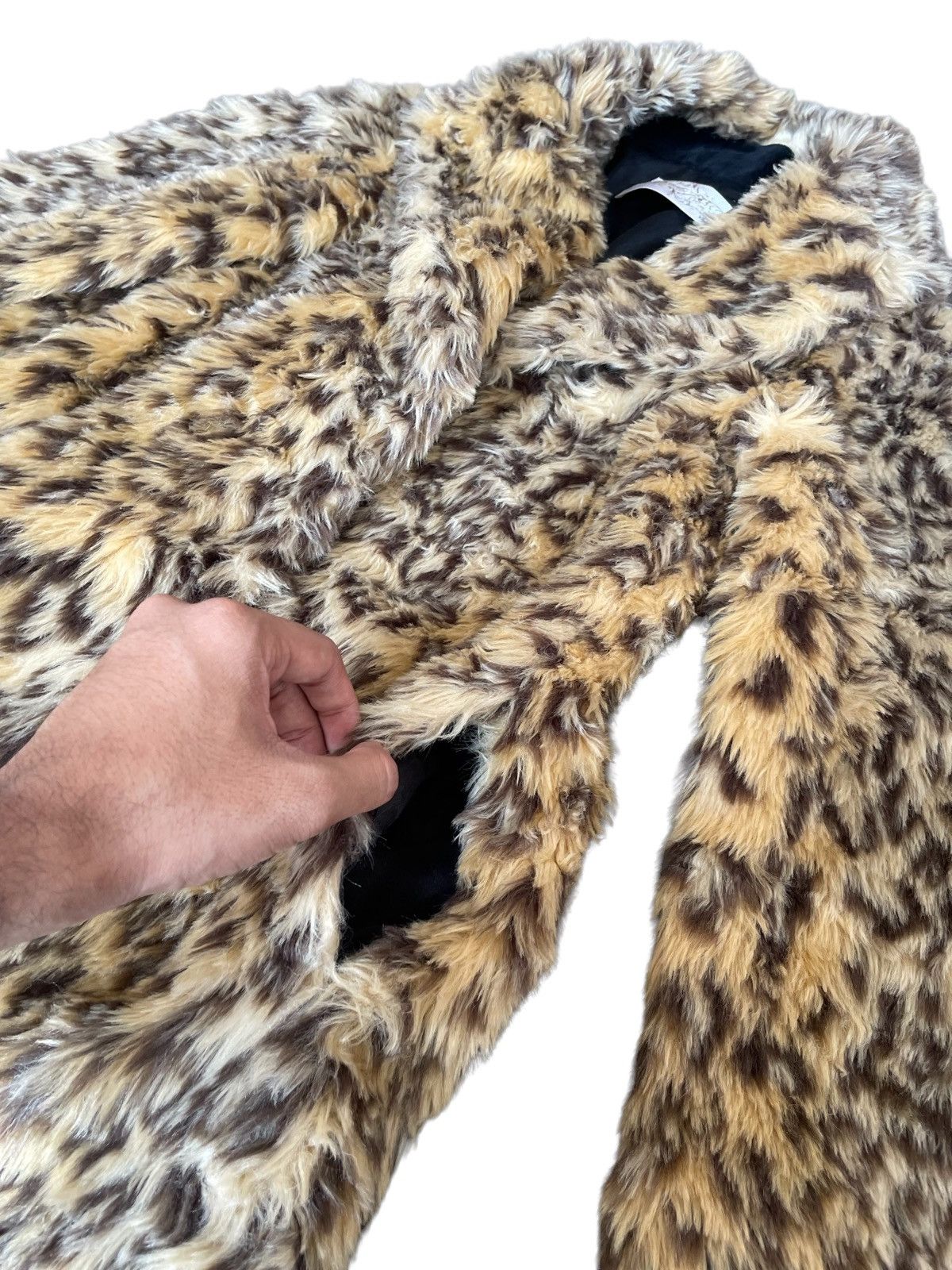 Japanese Brand Vintage Japanese Brand Allover Print Leopard Fluffy Fur Coat Size S / US 4 / IT 40 - 10 Thumbnail