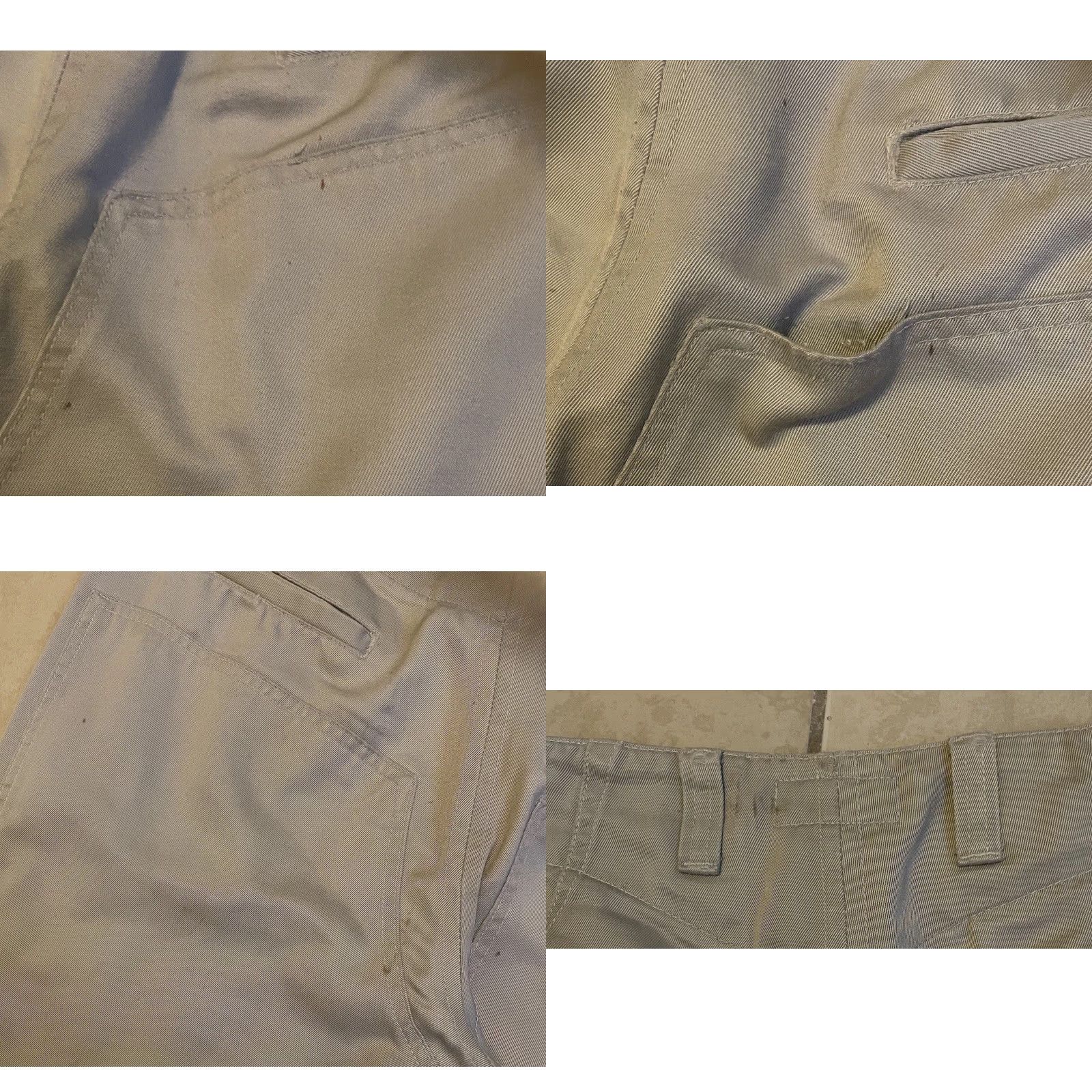 JNCO VINTAGE Dockers Jeans Baggy Distressed Wide-Leg 34 Beige 80s 90s Grunge Punk Skate Rave Hip Hop Metal Retro Rock Classic Men Jeans Size US 34 / EU 50 - 8 Thumbnail
