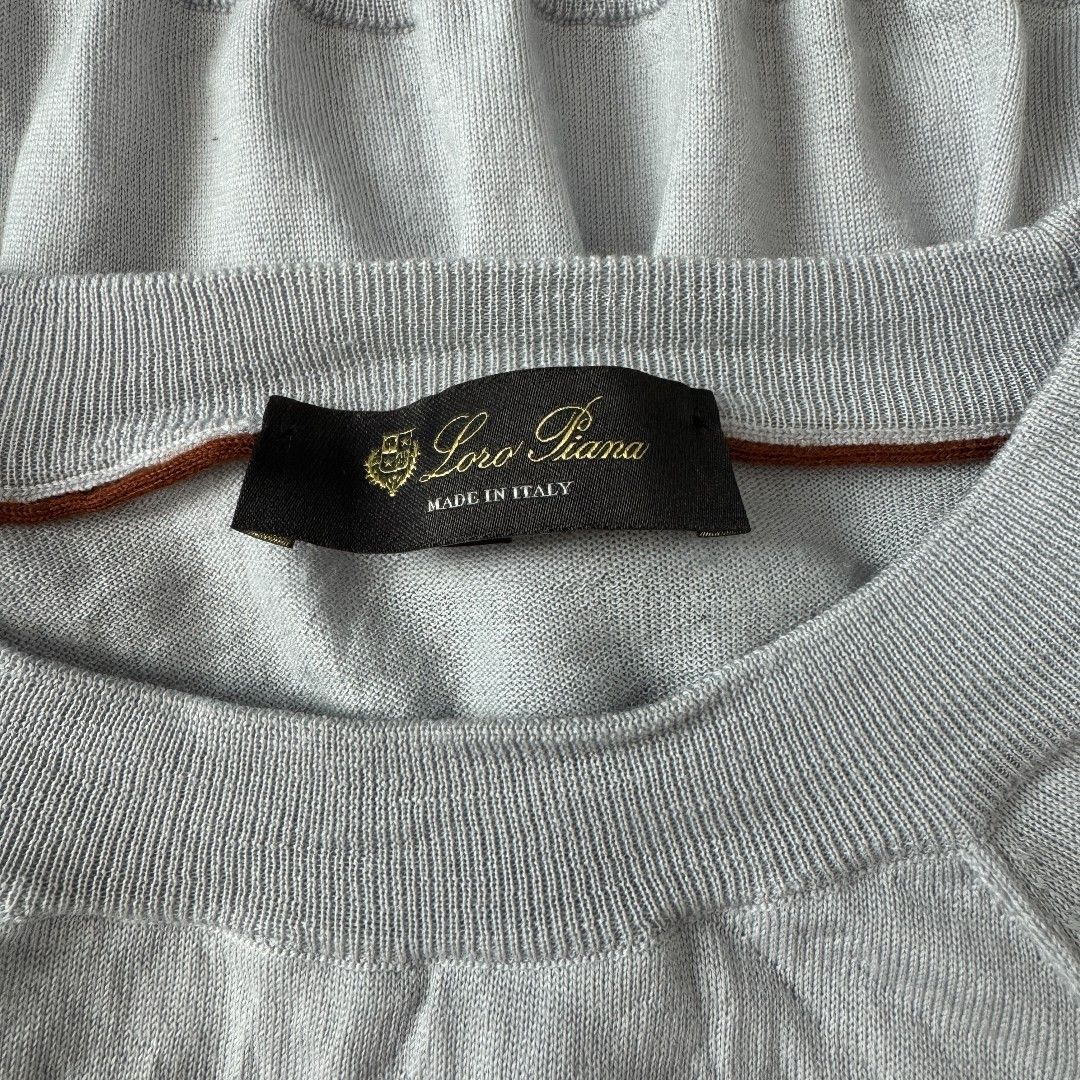 Loro Piana Crew Neck Sweater, Size 54, Grey, Luxury Style Size US XL / EU 56 / 4 - 3 Thumbnail