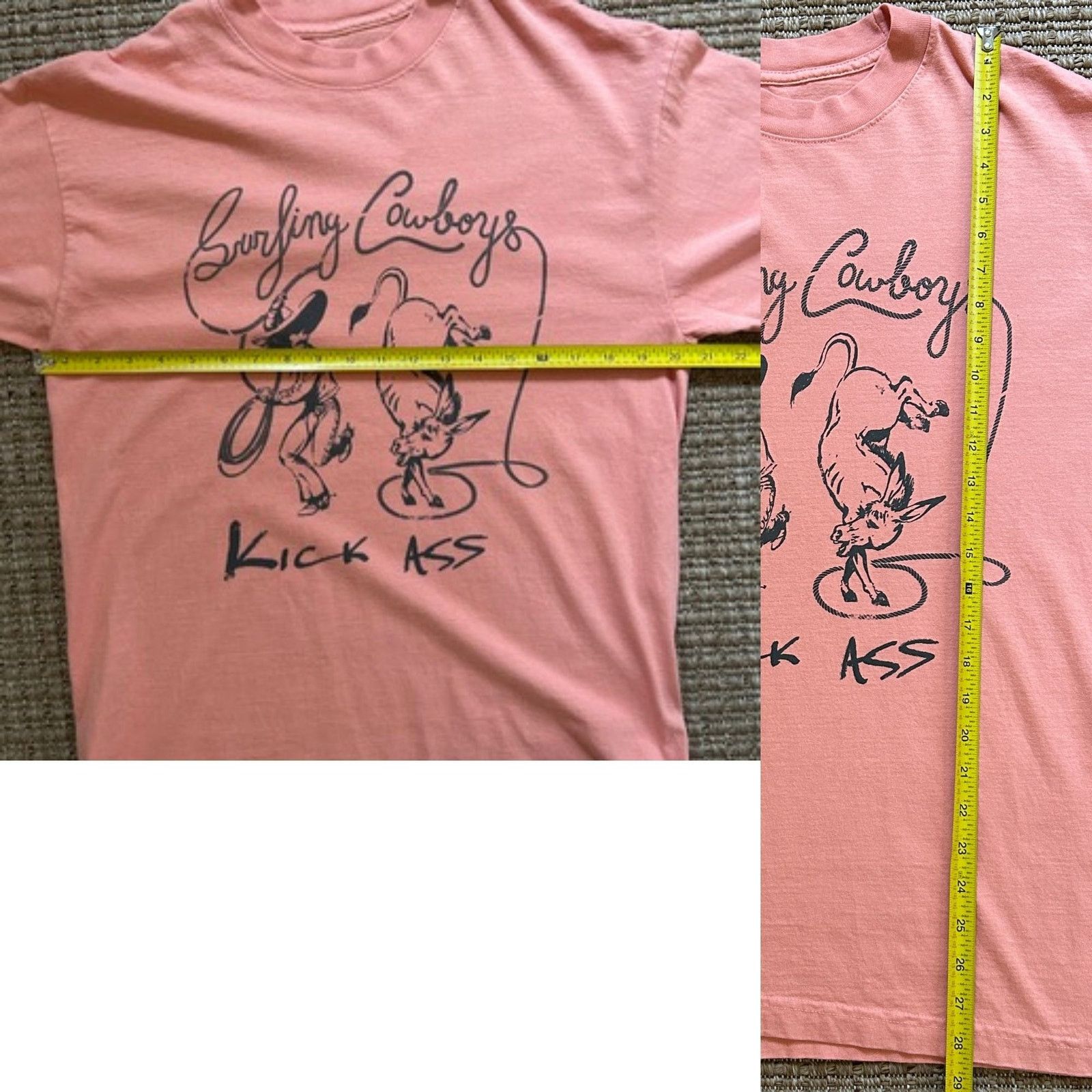 Vintage Surfing Cowboys Kick Ass Graphic Tee – Made in USA Size US M / EU 48-50 / 2 - 6 Thumbnail