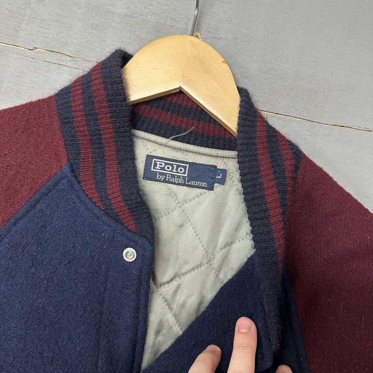 Polo Ralph Lauren Vintage Polo Ralph Lauren Wool / Varsity Jacket Large Size US L / EU 52-54 / 3 - 2 Thumbnail