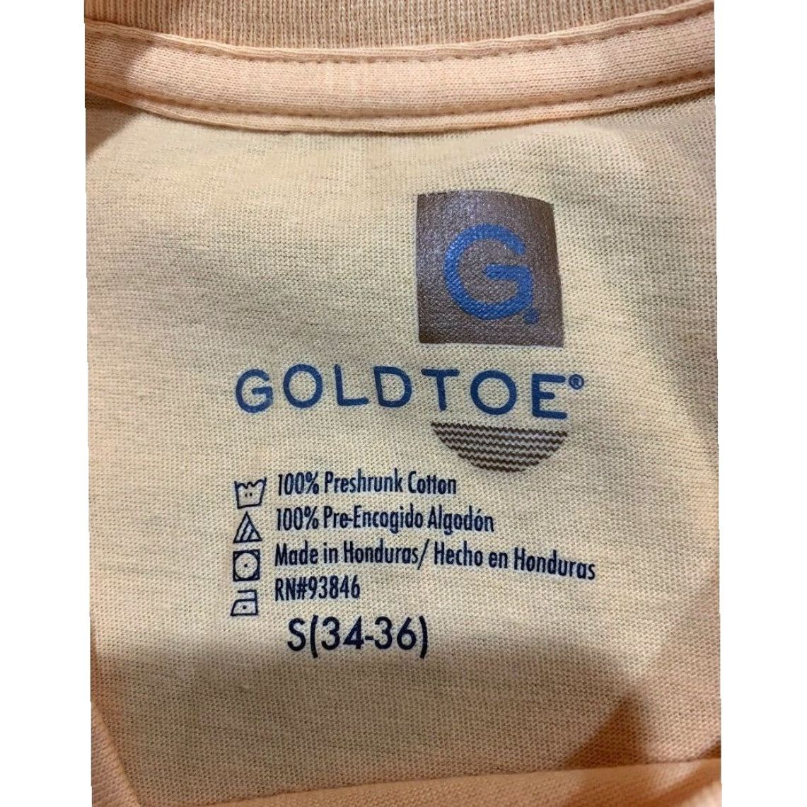 Vintage GoldToe Mens T-Shirt Short Sleeve Crew Neck Yellow S Small 34-36 Gold New Yelllow Gold Crew Neck Tshirt Mens Shirt Size US S / EU 44-46 / 1 - 6 Thumbnail