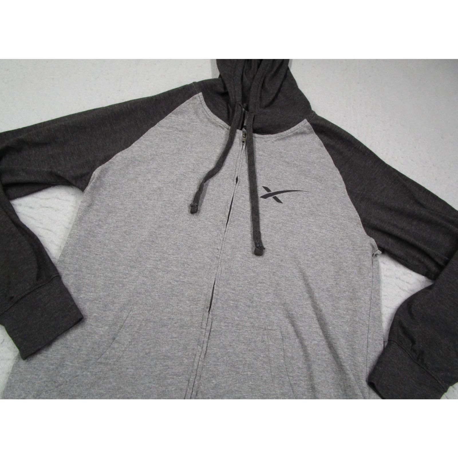 Logo 7 SpaceX Hoodie Mens L Gray Raglan Full Zip Logo Graphic Lightweight Size US L / EU 52-54 / 3 - 2 Thumbnail