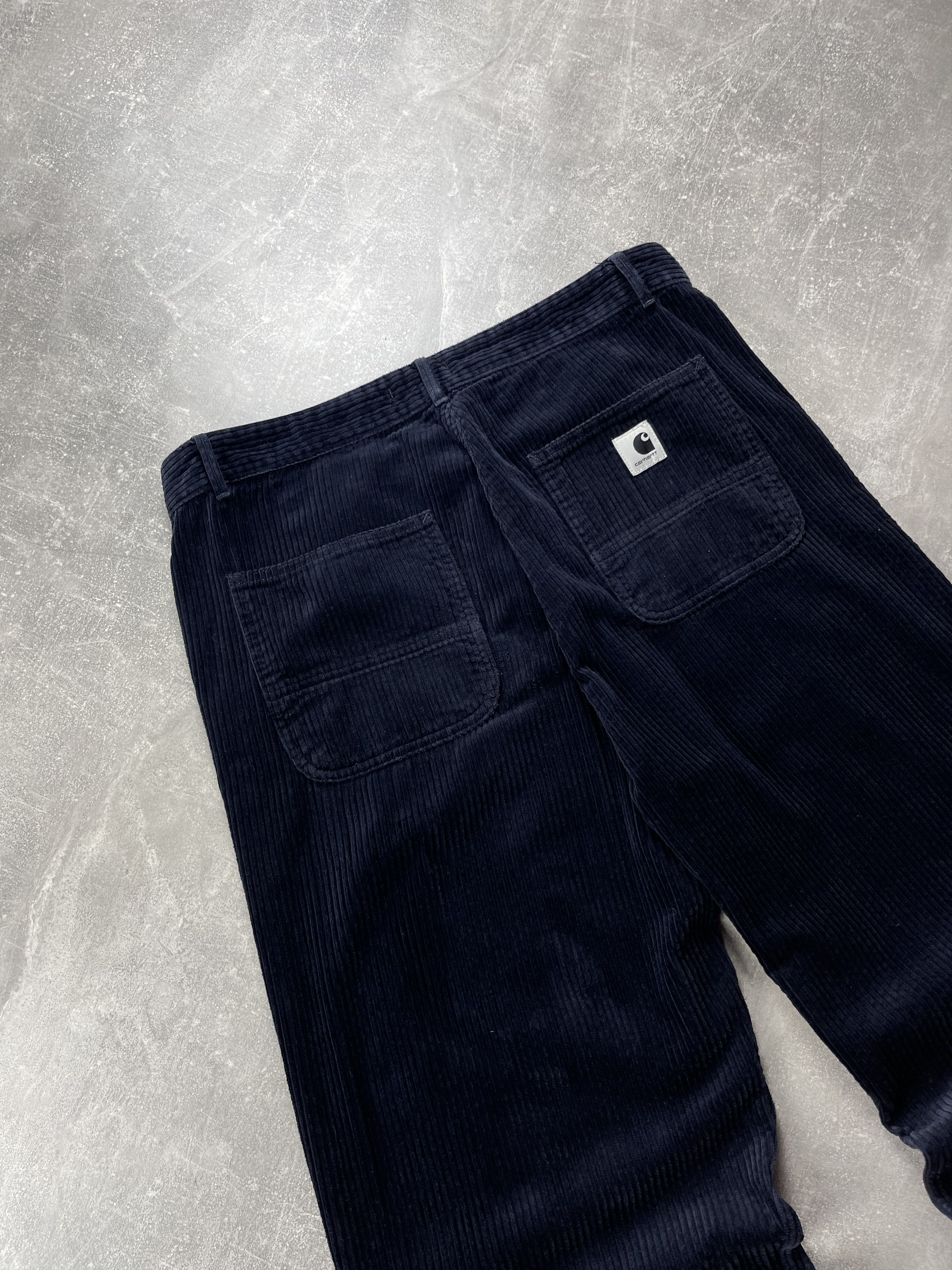 Carhartt Wip Carhartt WIP corduroy wide W simple pant pants navy blue Size US 32 / EU 48 - 5 Thumbnail