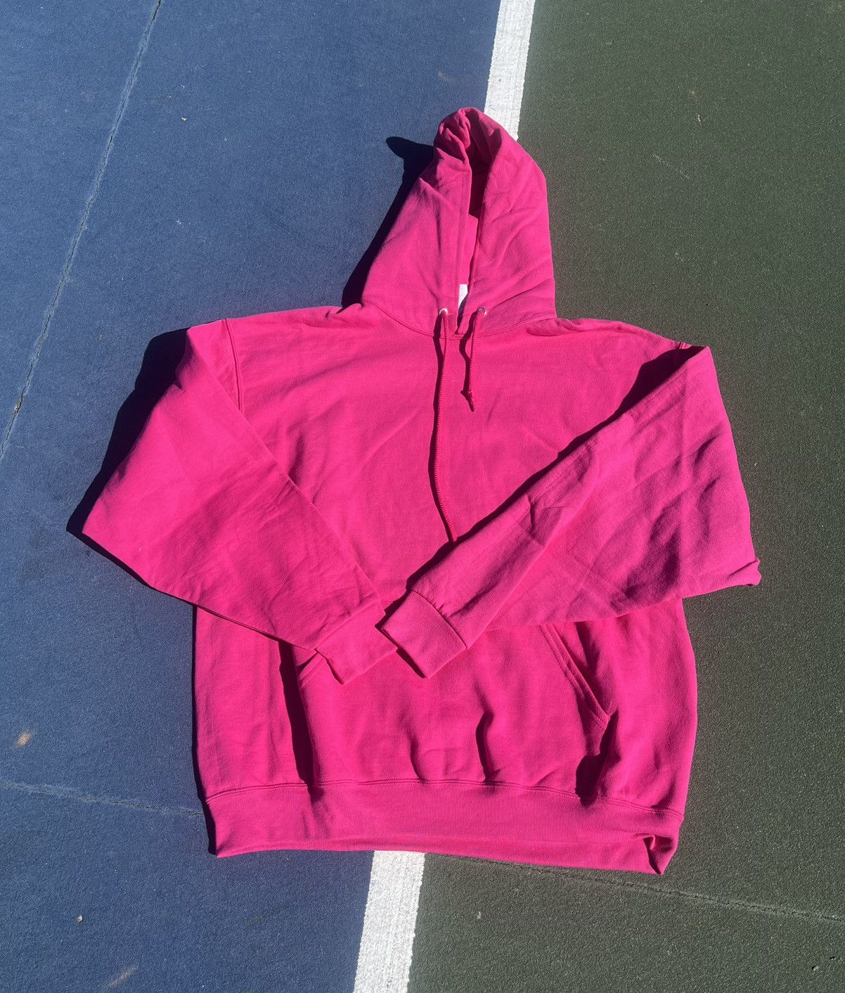 Jerzeez Blank Pink Hoodie Sweatshirt Y2K Large Pink Pullover - Main Image
