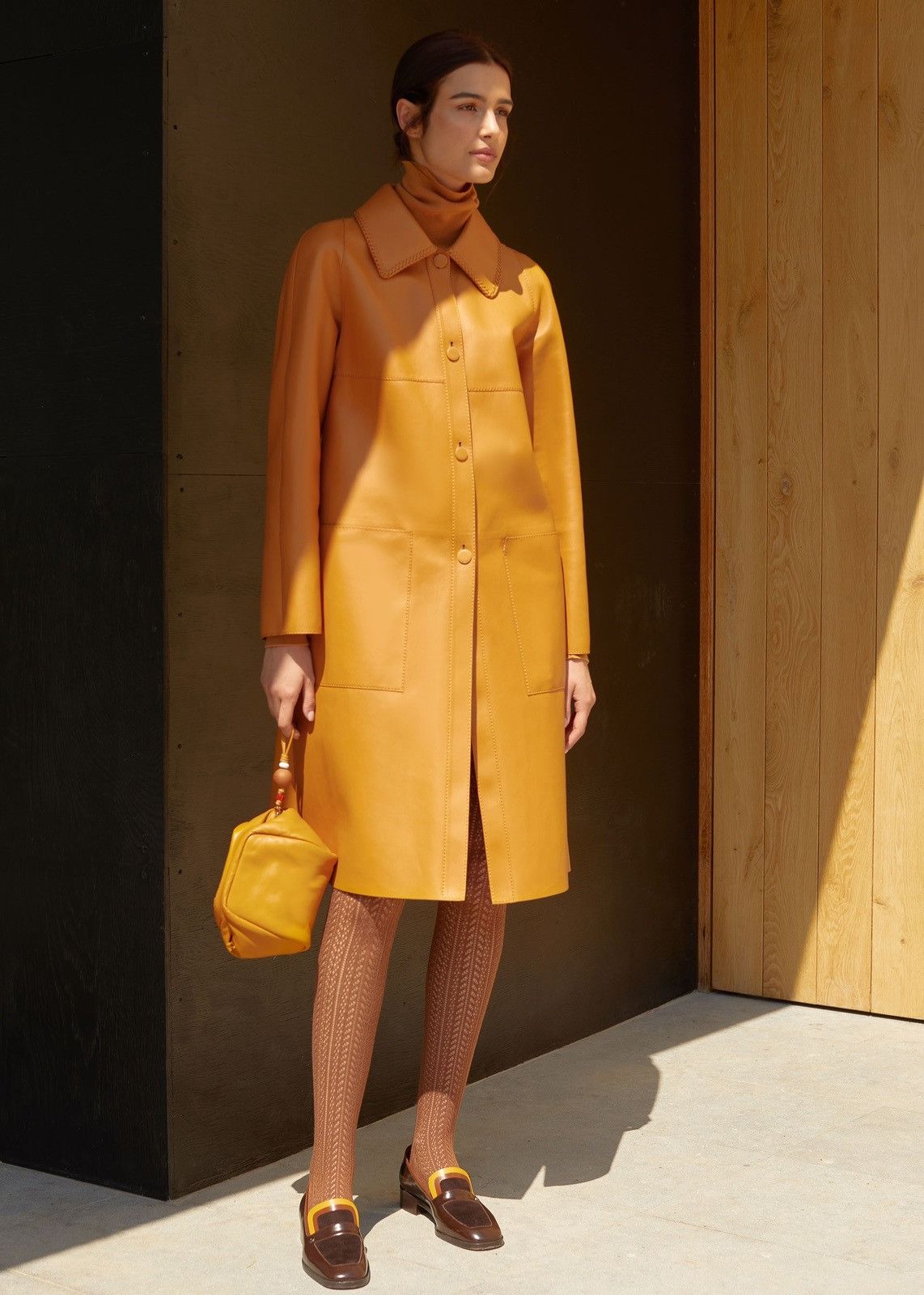 o1loc1c0124 Coat in Yellow